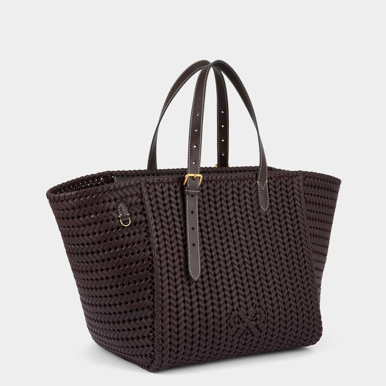 Neeson Square Tote -

          
            Capra Leather in Grape -
          

          Anya Hindmarch US
