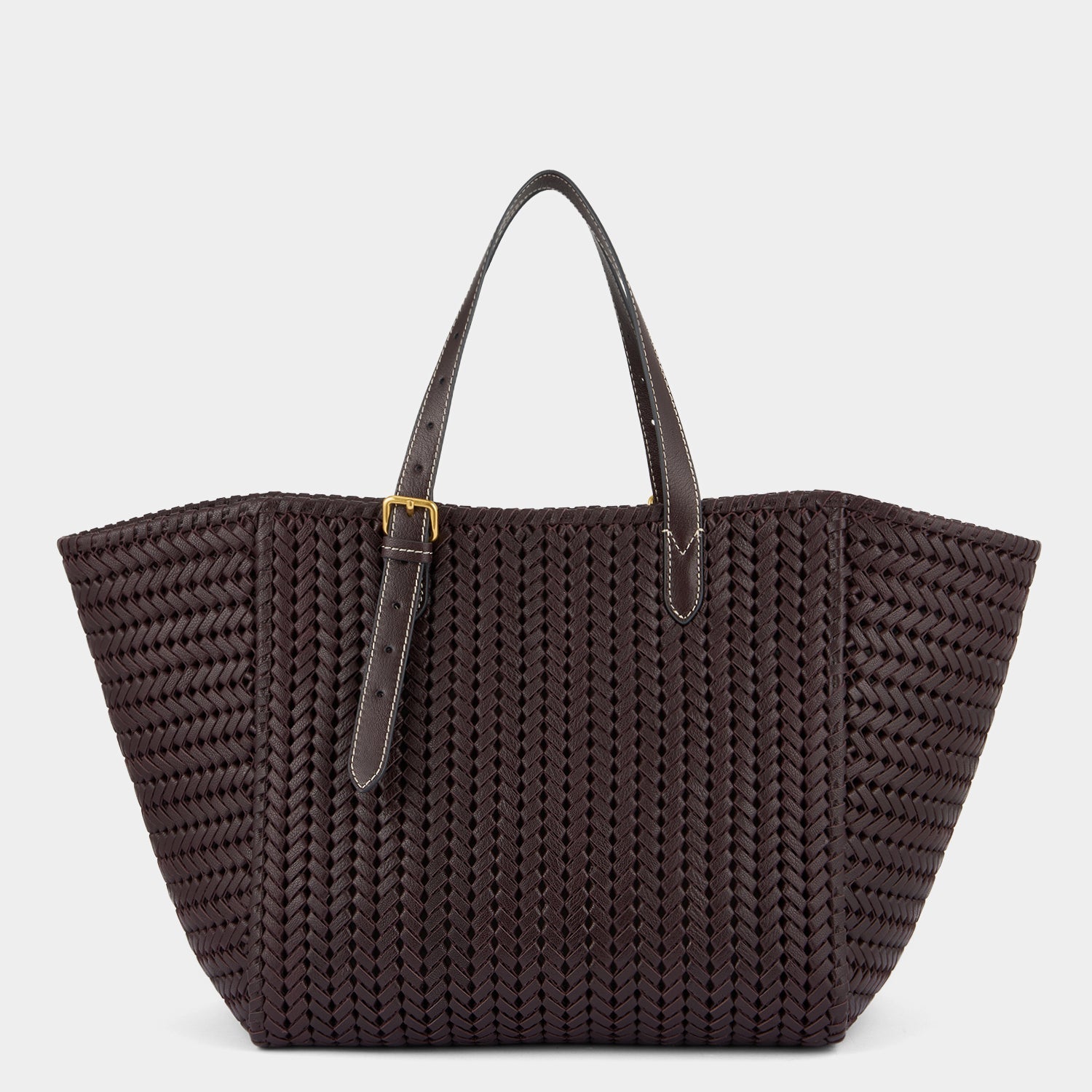 Neeson Square Tote -

          
            Capra Leather in Grape -
          

          Anya Hindmarch US
