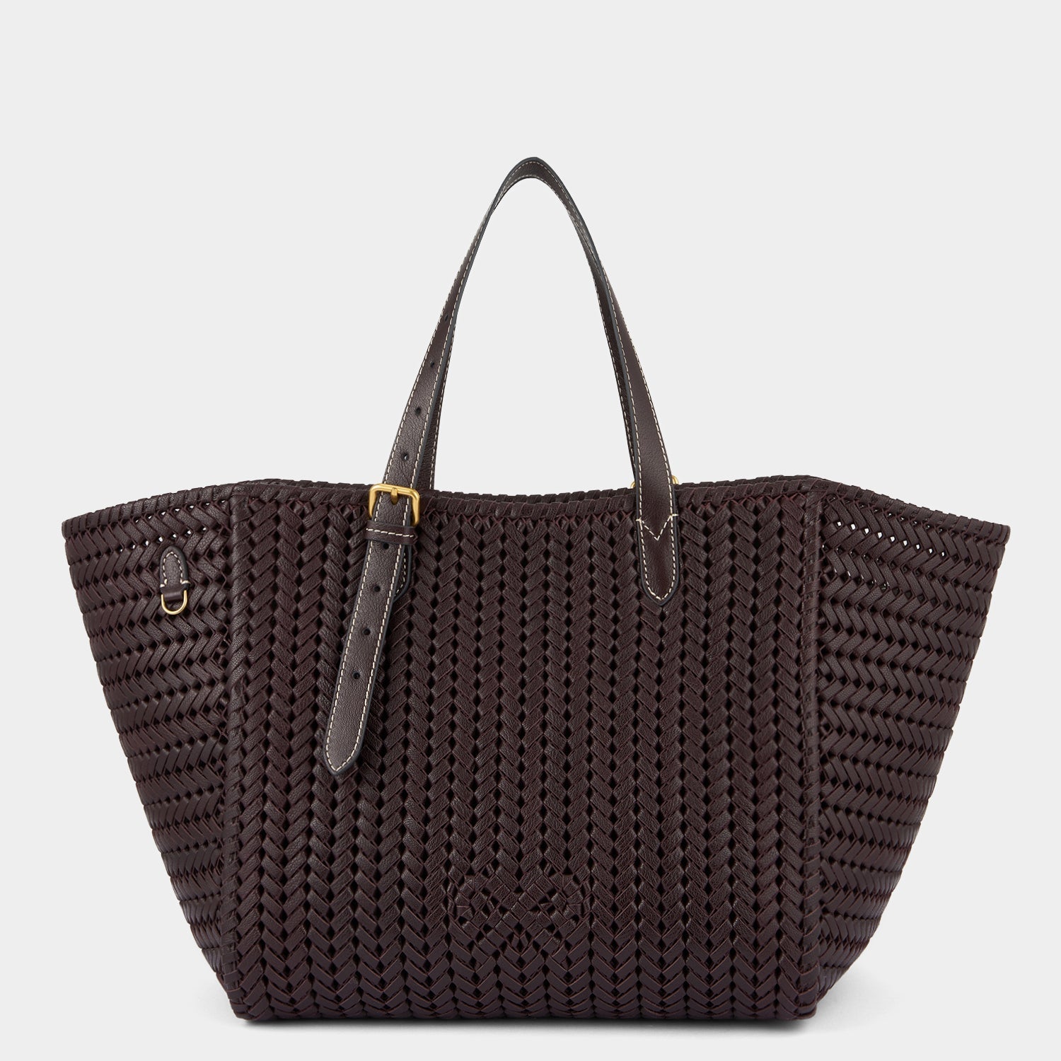 Neeson Square Tote -

          
            Capra Leather in Grape -
          

          Anya Hindmarch US
