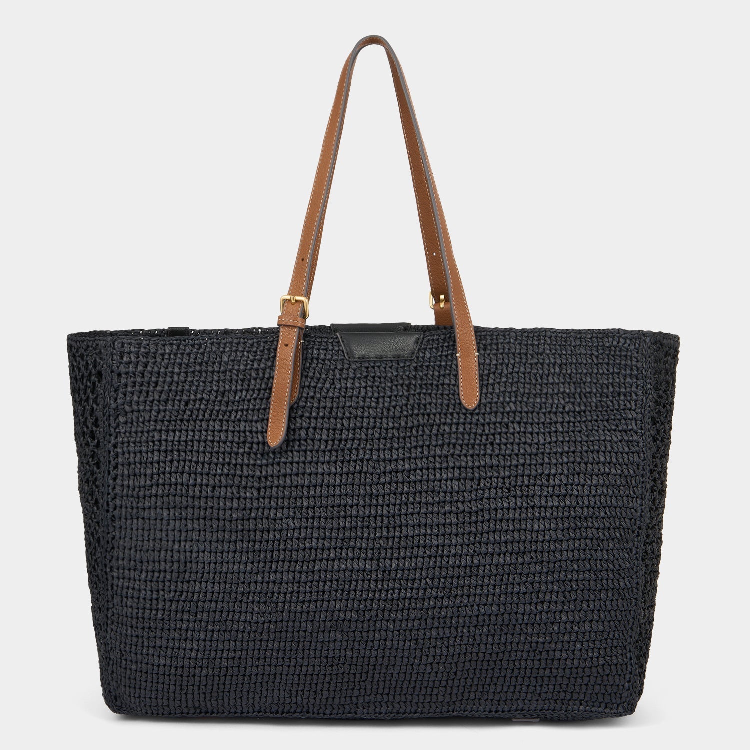 E/W Raffia Holiday Tote -

          
            Raffia in Black -
          

          Anya Hindmarch US
