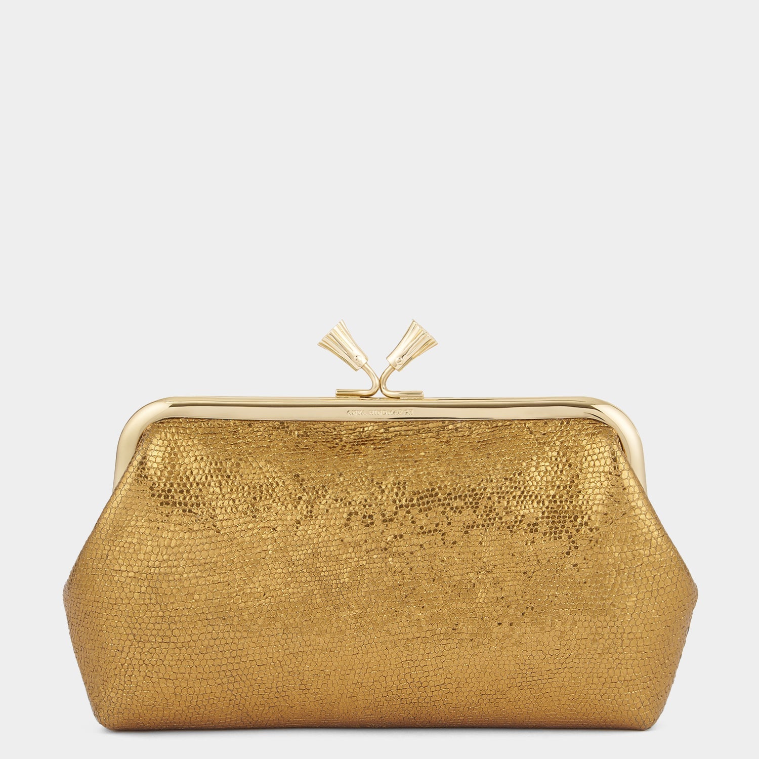 Maud Tassel Clutch -

          
            Metallic Leather in Old Gold -
          

          Anya Hindmarch US
