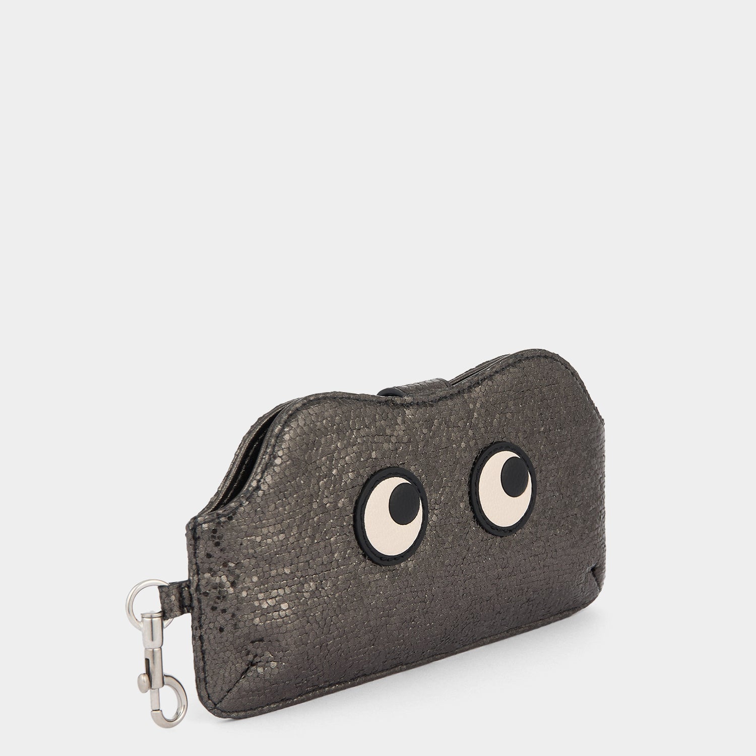 Eyes Glasses Pouch -

          
            Metallic Leather in Antracite -
          

          Anya Hindmarch US
