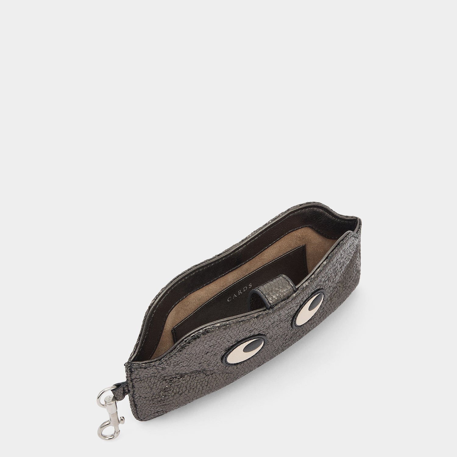 Eyes Glasses Pouch -

          
            Metallic Leather in Antracite -
          

          Anya Hindmarch US
