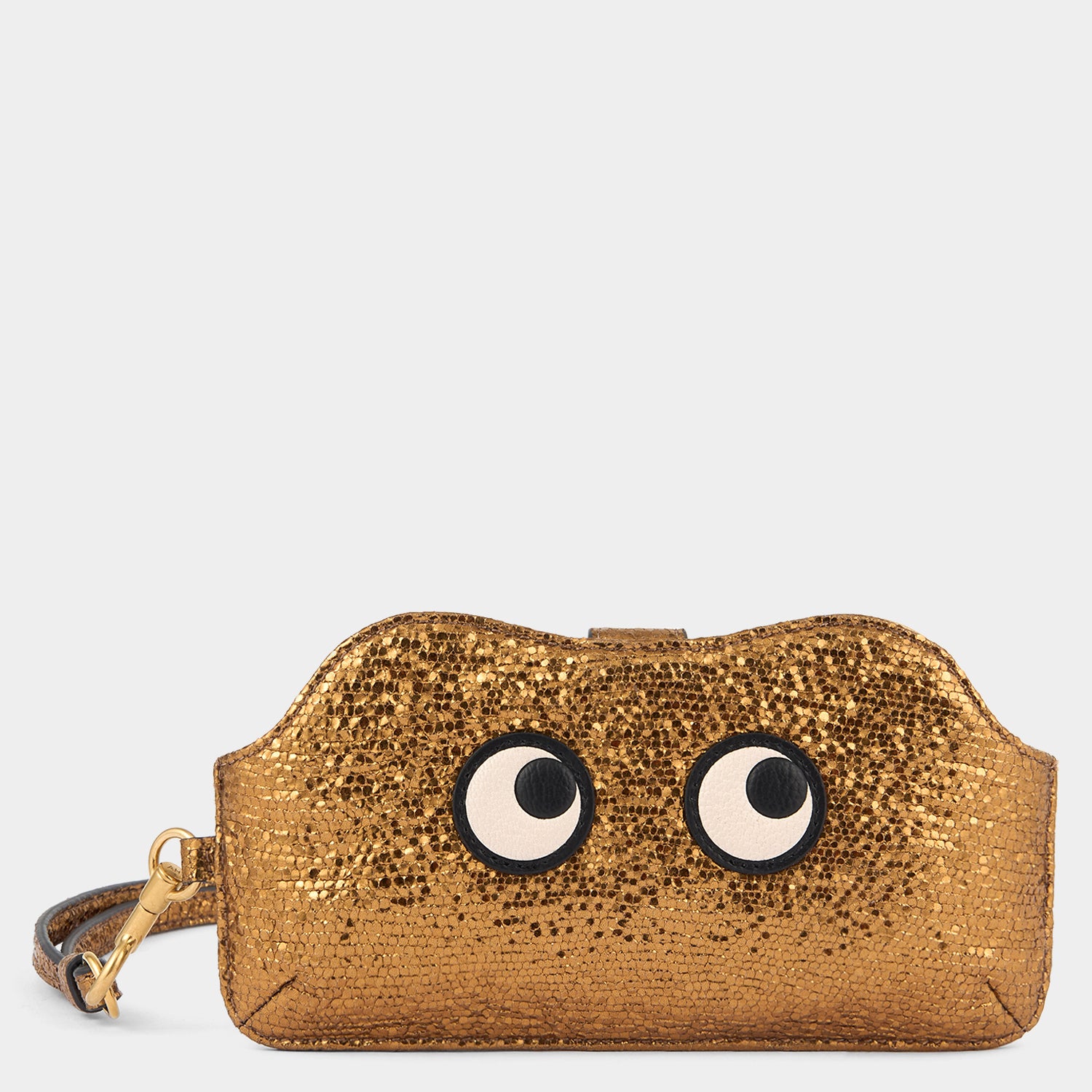 Eyes Glasses Pouch -

          
            Metallic Leather in Old Gold -
          

          Anya Hindmarch US
