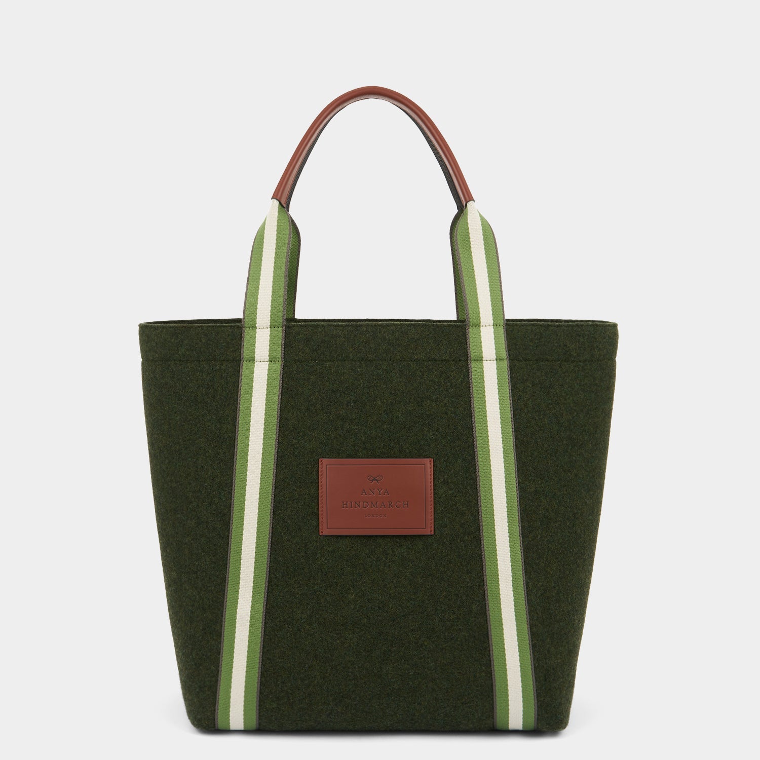 Pont Tote -

          
            Wool Felt in Dark Moss -
          

          Anya Hindmarch US
