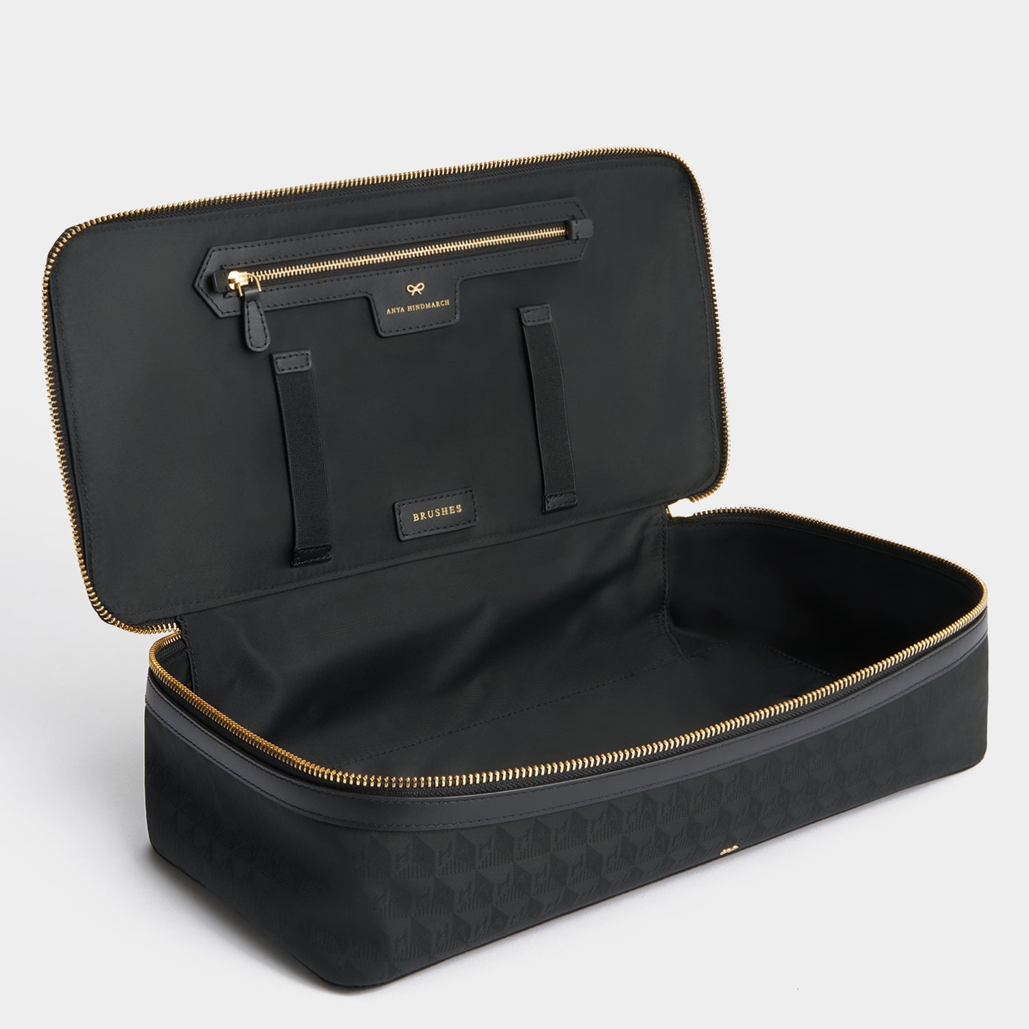 Logo Hair Kit Travel Pouch -

          
            Jacquard Nylon in Black -
          

          Anya Hindmarch US
