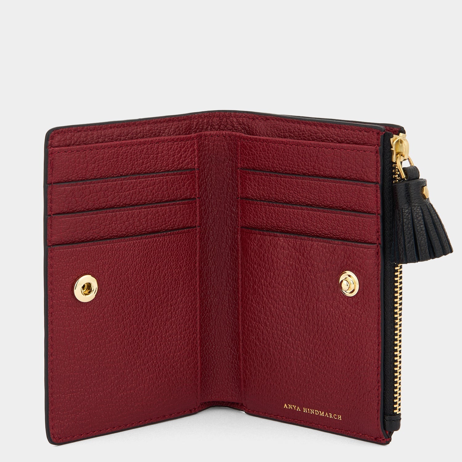 Anya Brands Kikkoman Folding Wallet -

          
            Capra Leather in Vampire -
          

          Anya Hindmarch US
