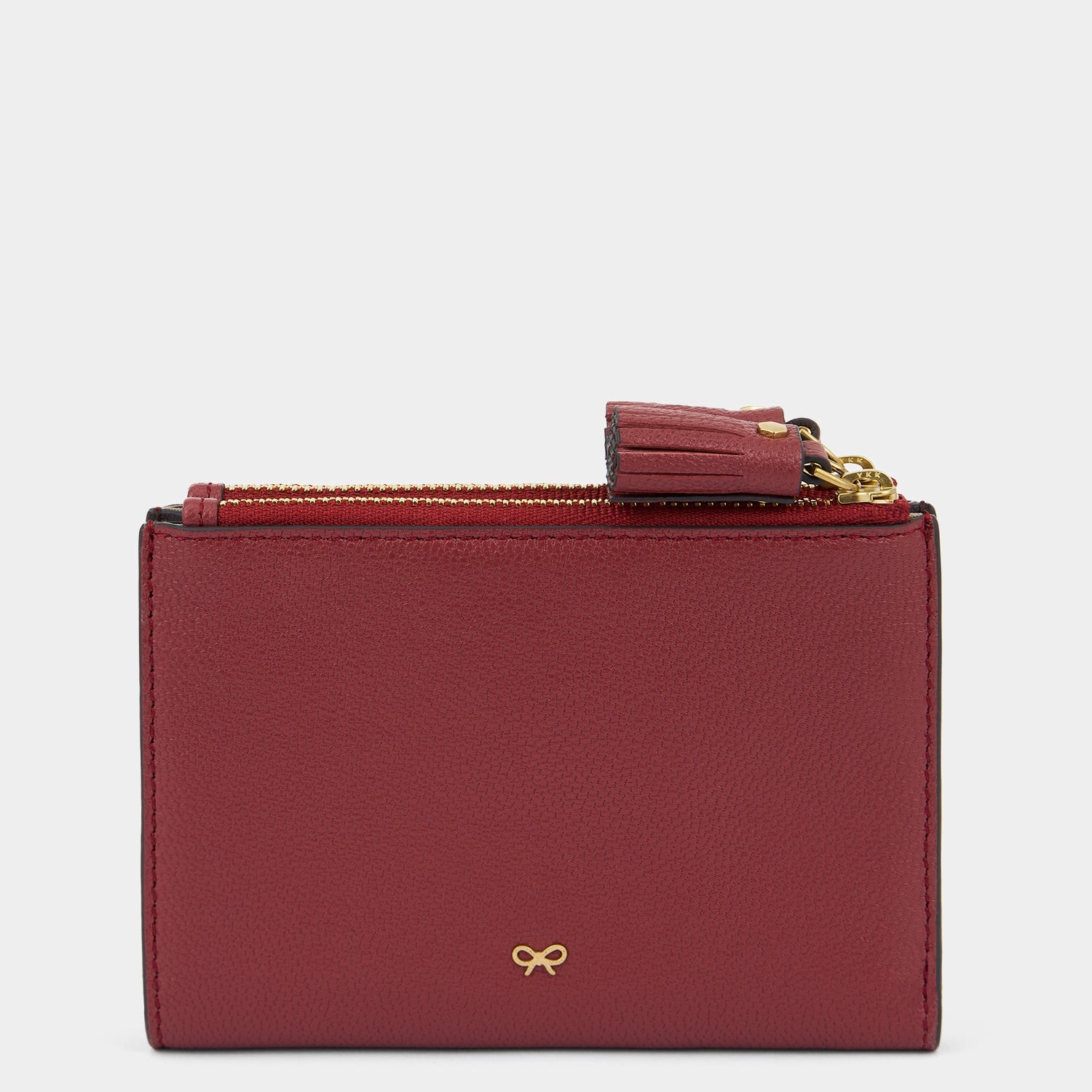 Peeping Eyes Small Double Zip Wallet -

          
            Capra Leather Damson -
          

          Anya Hindmarch US
