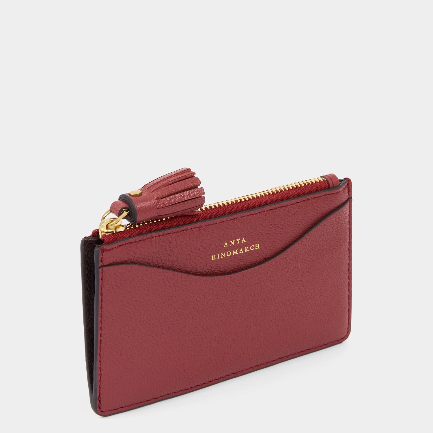 Peeping Eyes Zip Card Case -

          
            Capra Leather in Damson -
          

          Anya Hindmarch US
