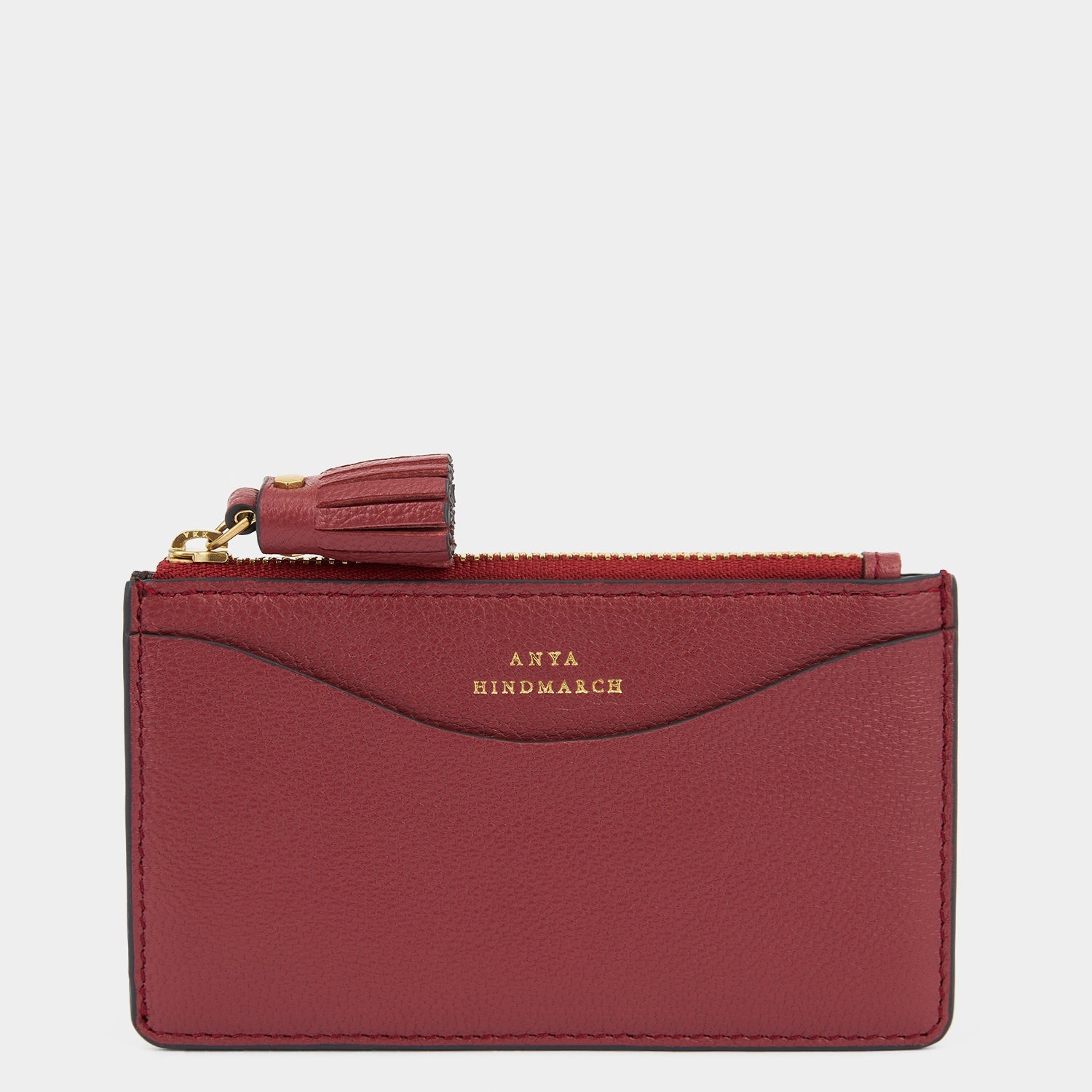 Peeping Eyes Zip Card Case -

          
            Capra Leather in Damson -
          

          Anya Hindmarch US
