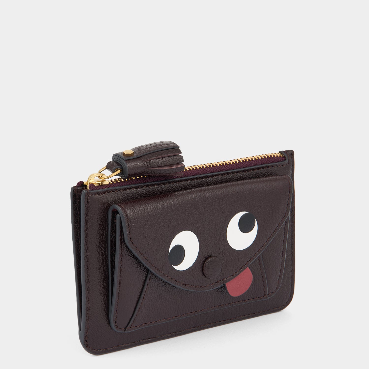 Zany Envelope Zip Card Case -

          
            Capra Leather in Grape -
          

          Anya Hindmarch US
