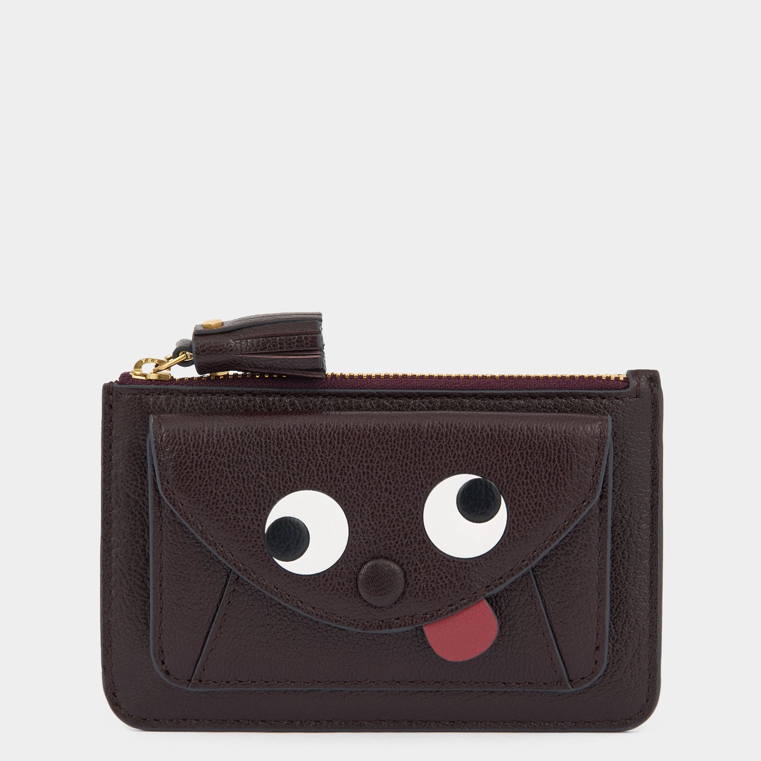 Zany Envelope Zip Card Case -

          
            Capra Leather in Grape -
          

          Anya Hindmarch US
