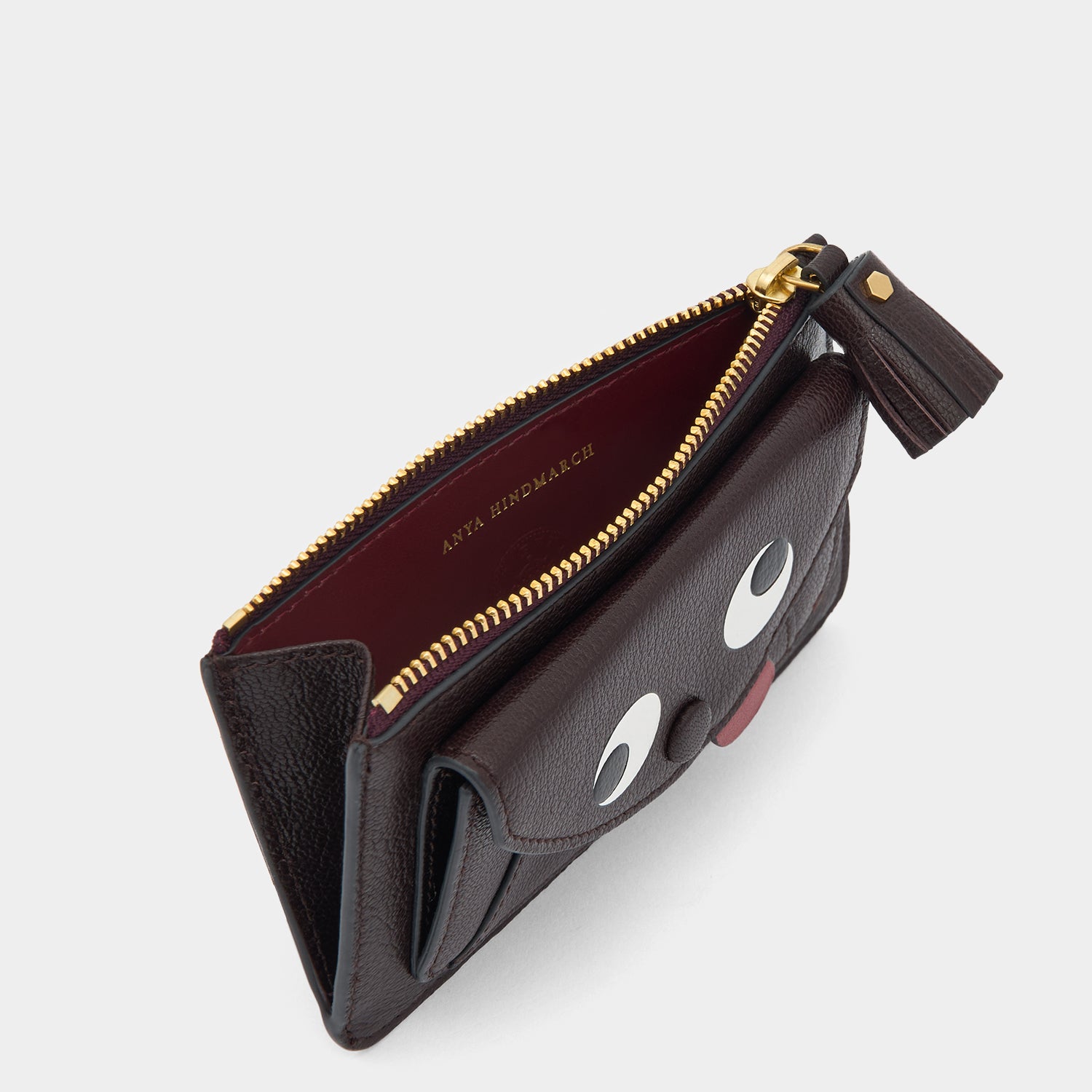 Zany Envelope Zip Card Case -

          
            Capra Leather in Grape -
          

          Anya Hindmarch US
