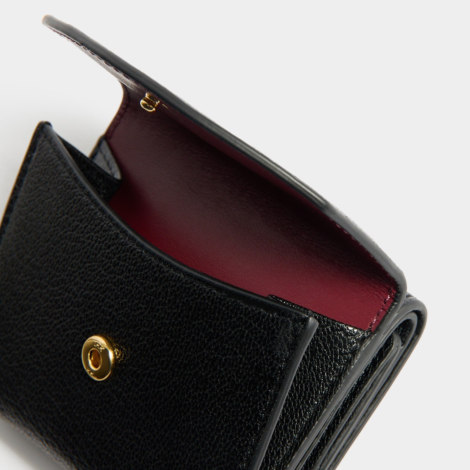 アニヤハインドマーチ　MINI TRIFOLD EYES ブラック Eyes Mini Trifold Wallet | Anya Hindmarch US