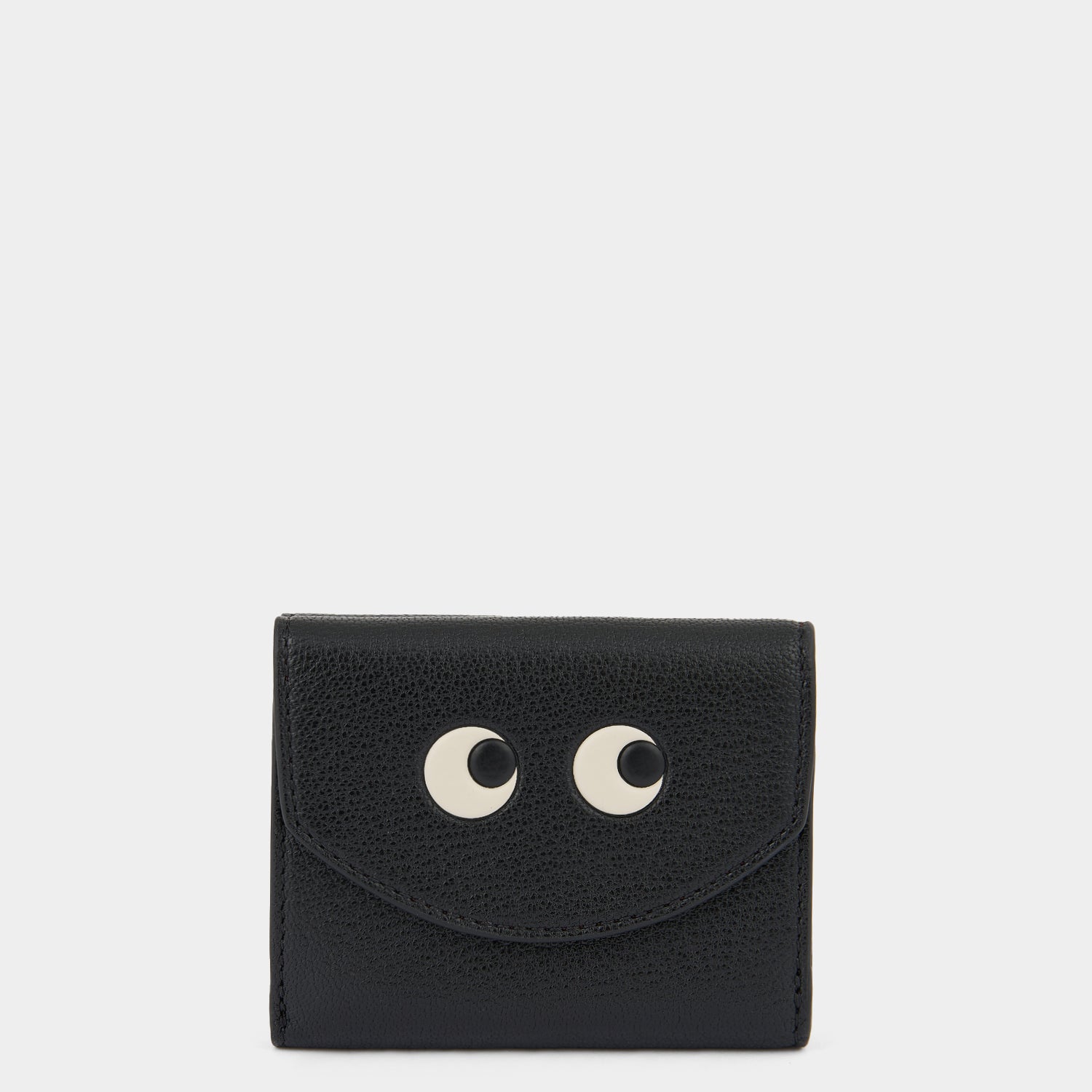 Eyes Mini Trifold Zip Wallet -

          
            Capra Leather in Black -
          

          Anya Hindmarch US
