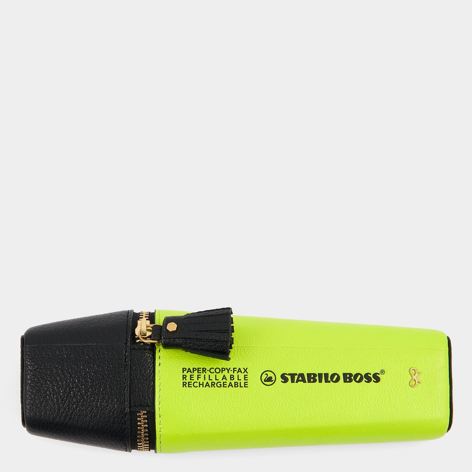 Anya Brands STABILO BOSS ORIGINAL Pencil Case -

          
            Capra Leather in Neon Yellow -
          

          Anya Hindmarch US
