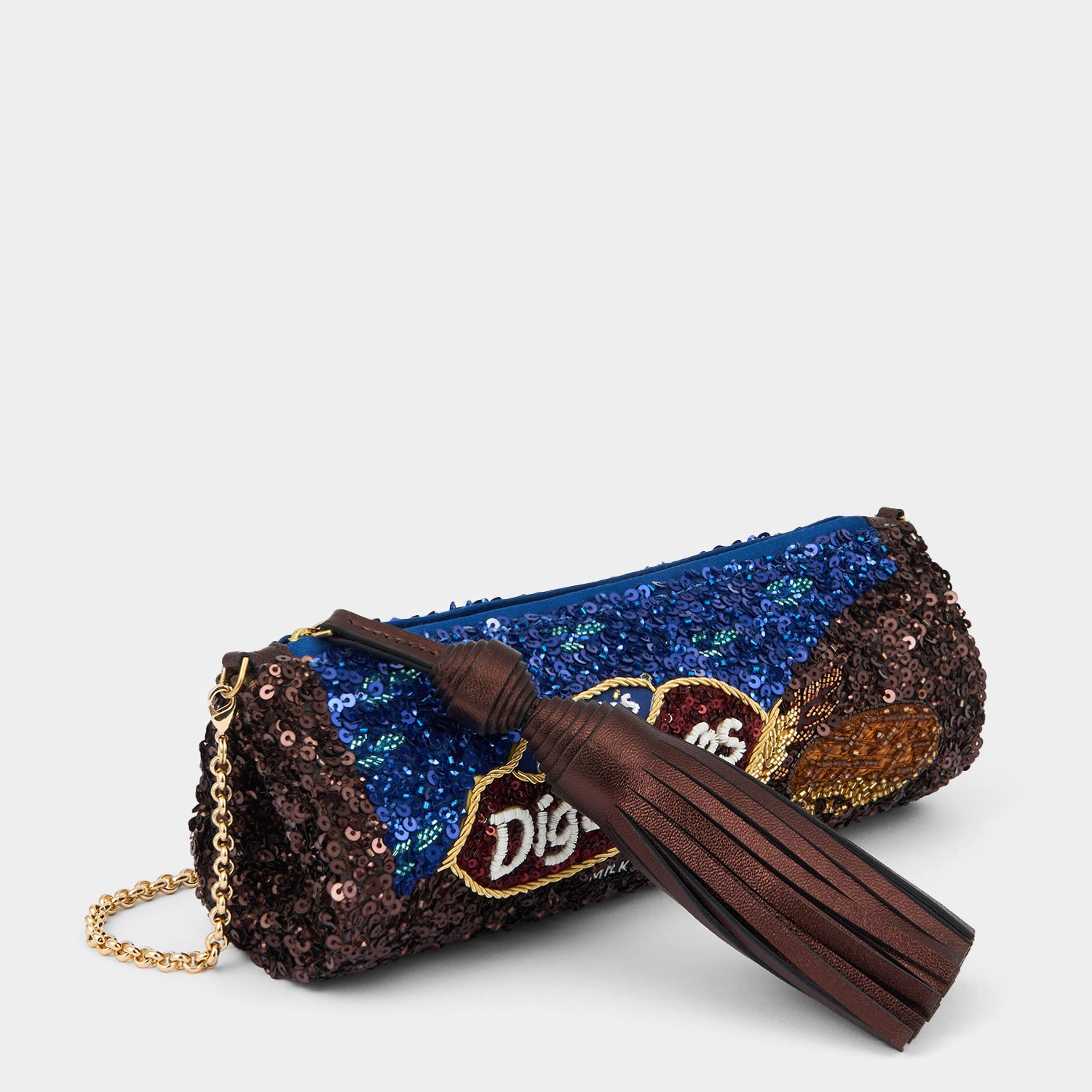 Anya Brands McVitie’s Chocolate Digestive Tassel Clutch -

          
            Beads/Sequins in Hazelnut -
          

          Anya Hindmarch US
