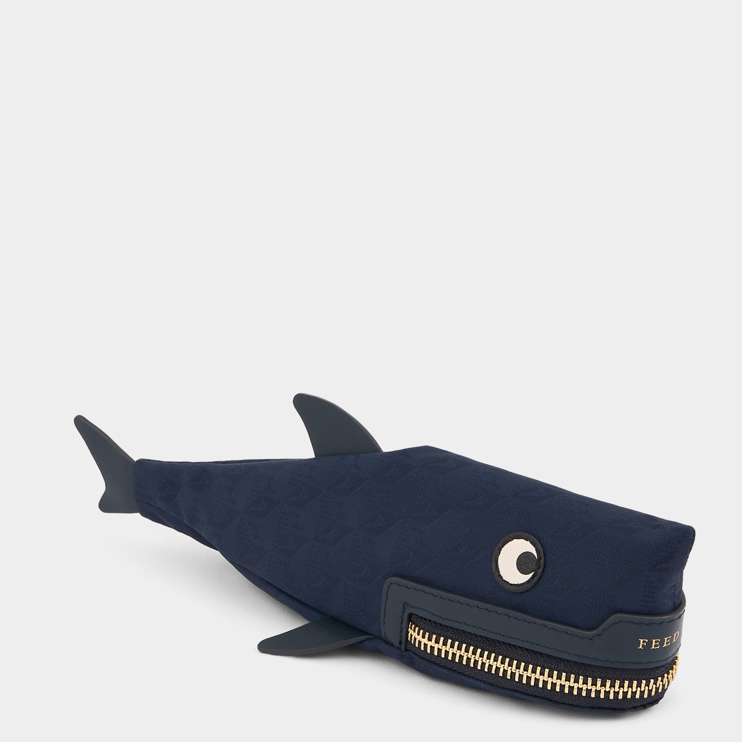 Logo Shark Pencil Case -

          
            Jacquard Nylon in Marine -
          

          Anya Hindmarch US
