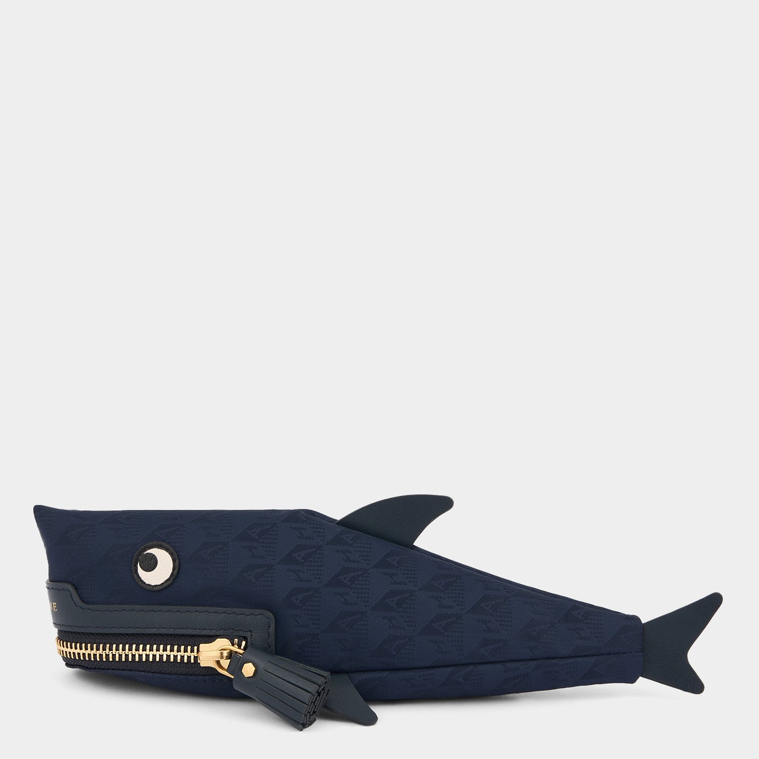 Logo Shark Pencil Case -

          
            Jacquard Nylon in Marine -
          

          Anya Hindmarch US
