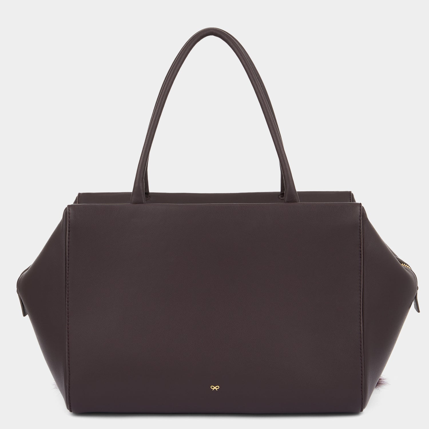 Seaton Top Handle -

          
            Calf Leather/Shearling in Burgundy -
          

          Anya Hindmarch US
