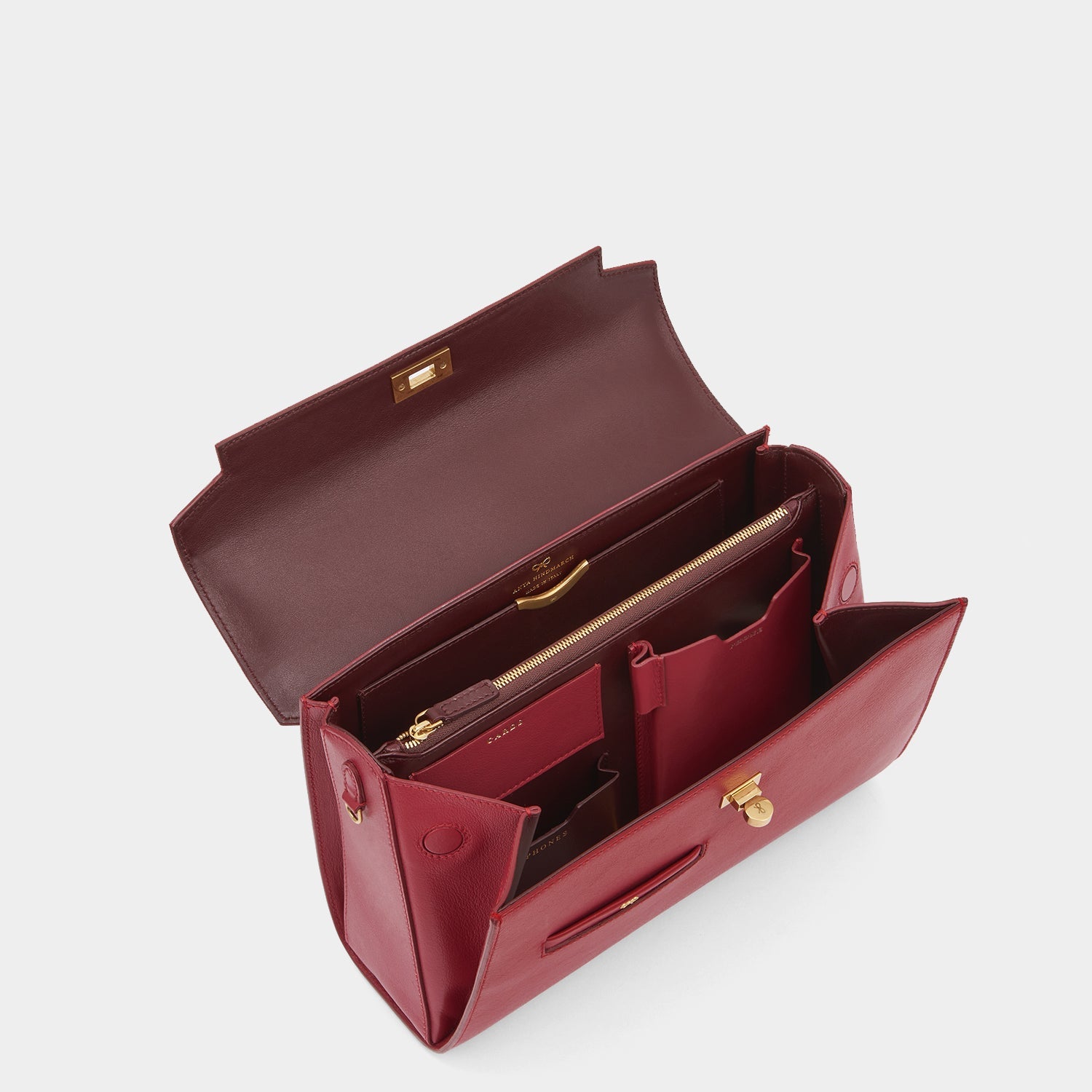 Mortimer Top Handle -

          
            Calf Leather in Damson -
          

          Anya Hindmarch US
