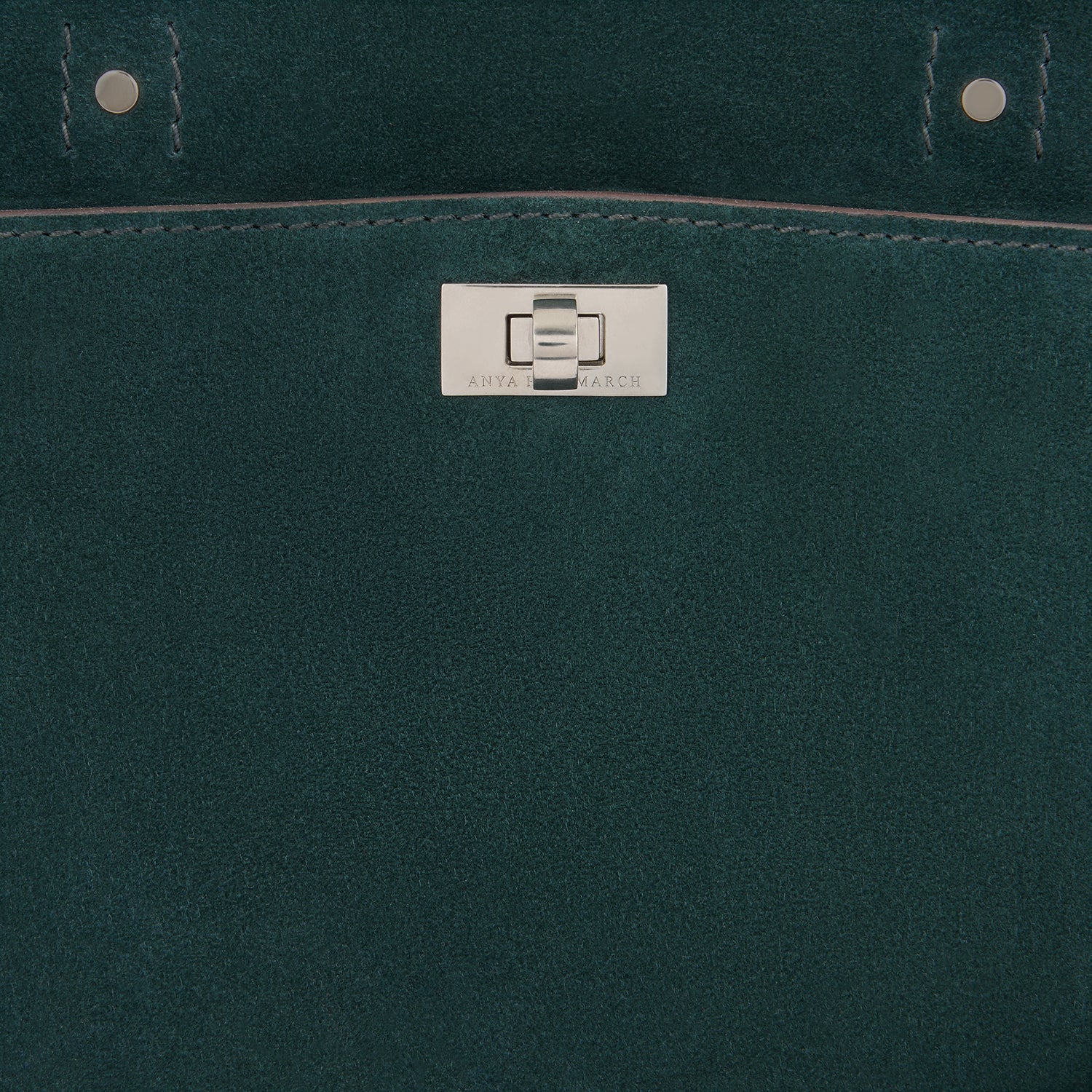 Wilson Cross-body with Studs -

          
            Suede/Calf Leather in Ink Green -
          

          Anya Hindmarch US
