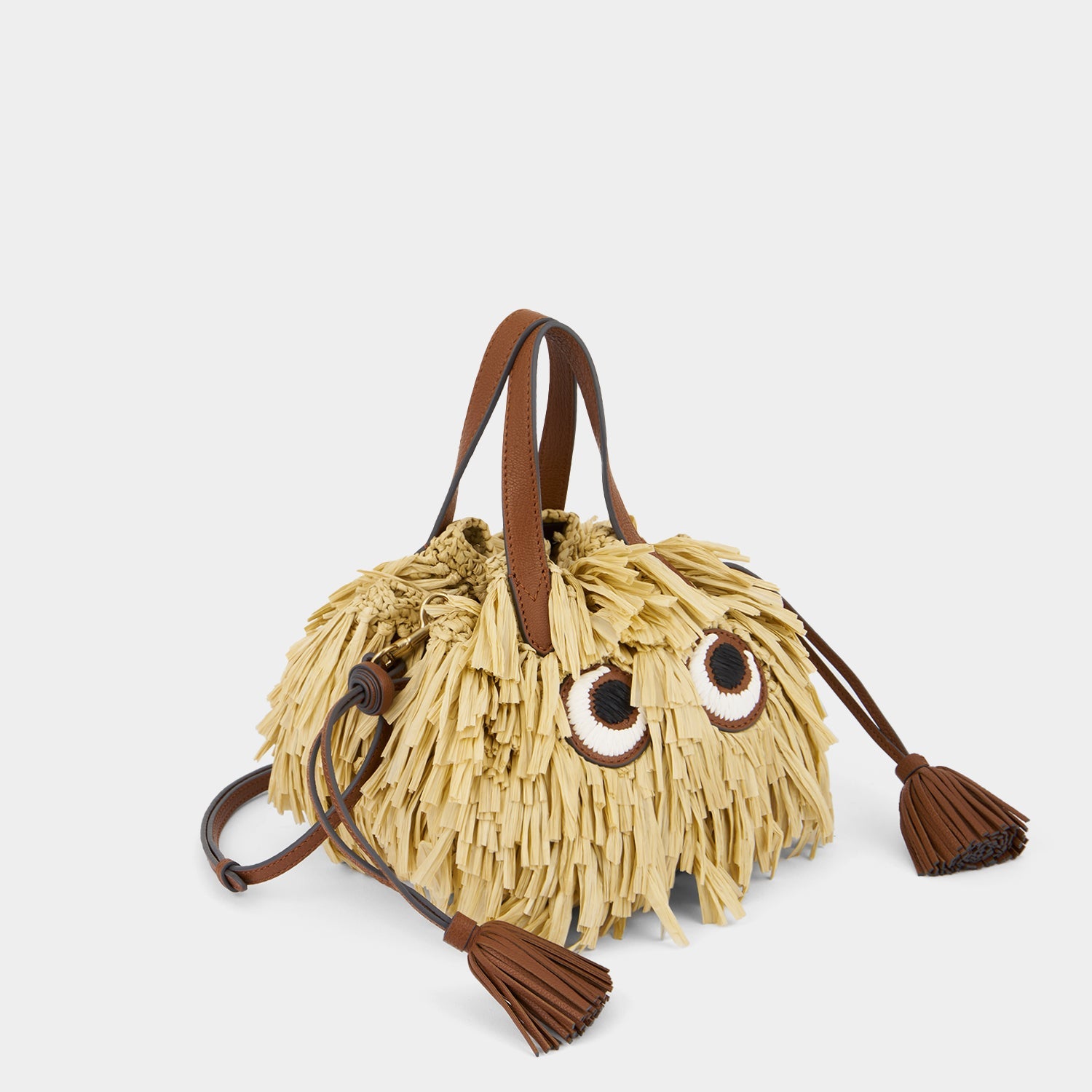 Raffia Eyes Small Drawstring Tote -

          
            Raffia in Natural -
          

          Anya Hindmarch US
