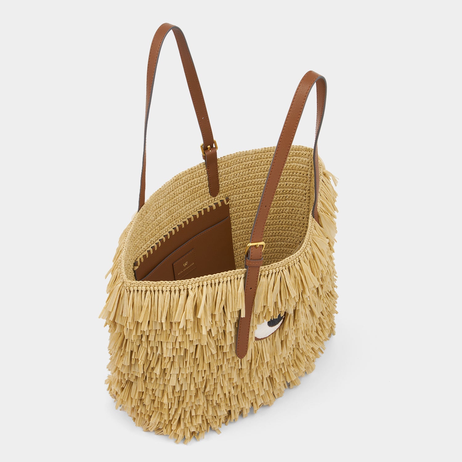 E/W Raffia Eyes Tote -

          
            Raffia in Natural -
          

          Anya Hindmarch US
