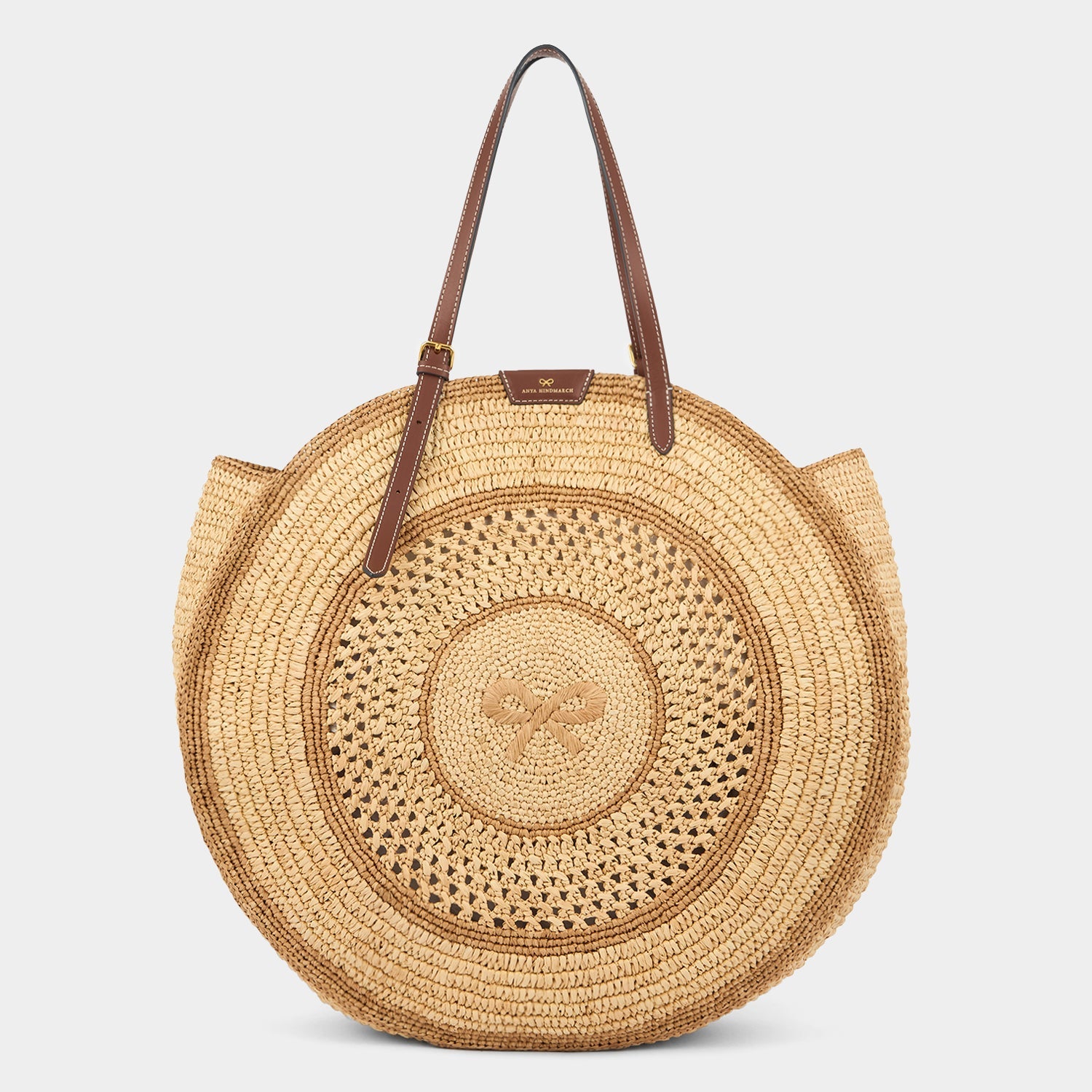 Raffia Round Bow Tote -

          
            Raffia in Natural -
          

          Anya Hindmarch US
