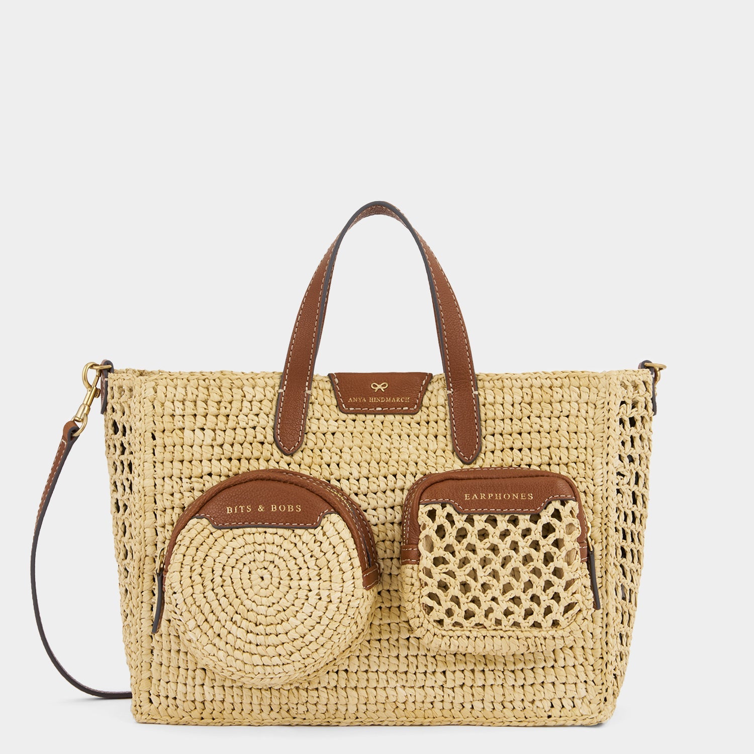 X/S Raffia Holiday Cross-body Tote -

          
            Raffia in Natural -
          

          Anya Hindmarch US
