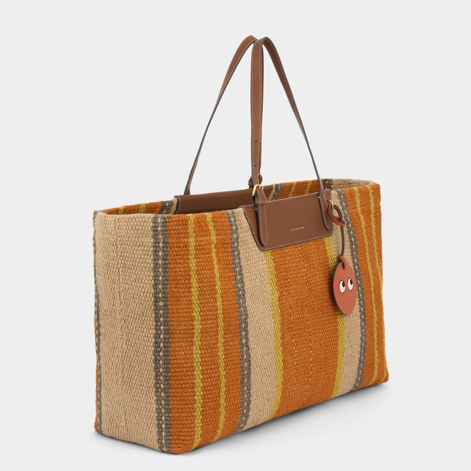 E/W Jute Tote -

          
            Jute/Goat Leather in Orange/Multi -
          

          Anya Hindmarch US
