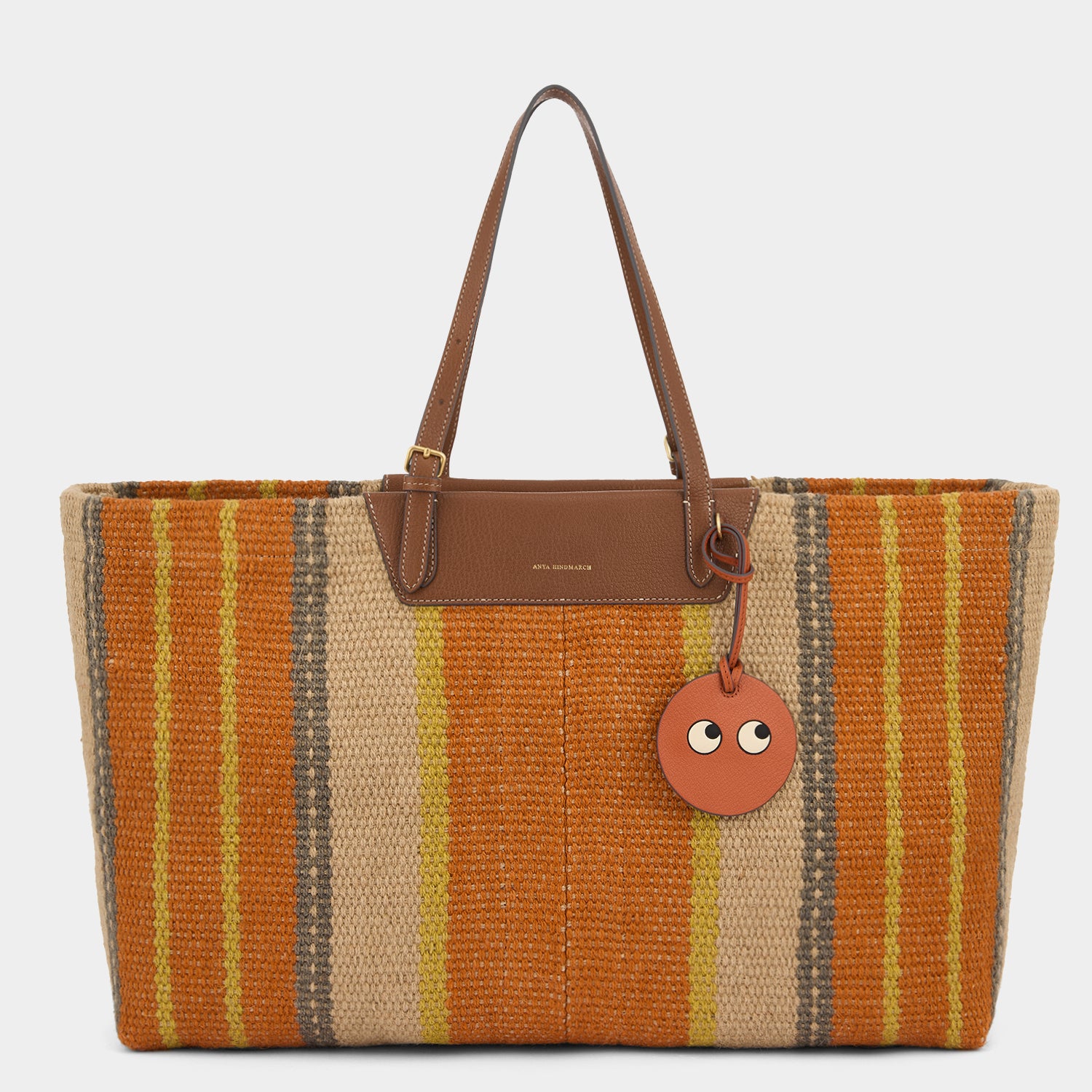 E/W Jute Tote -

          
            Jute/Goat Leather in Orange/Multi -
          

          Anya Hindmarch US
