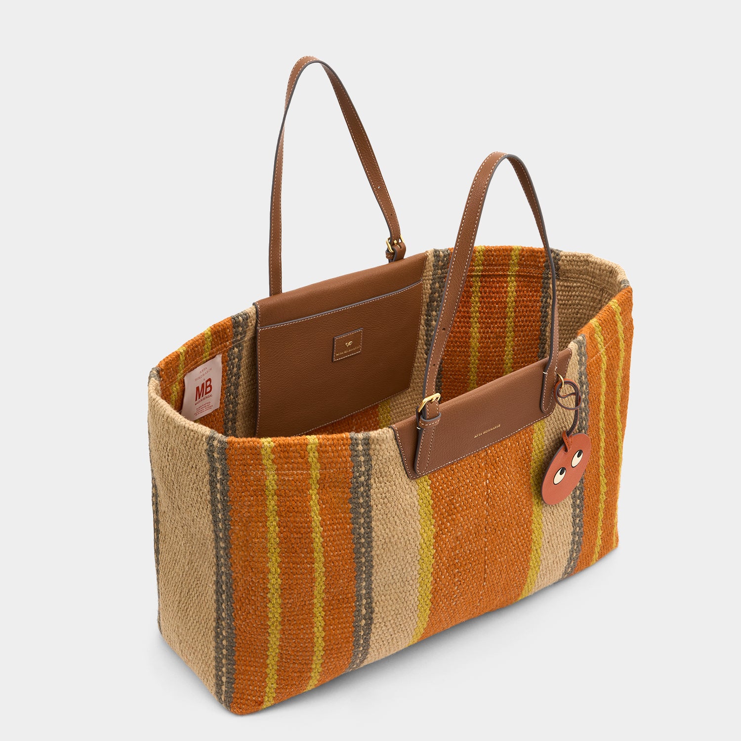 E/W Jute Tote -

          
            Jute/Goat Leather in Orange/Multi -
          

          Anya Hindmarch US
