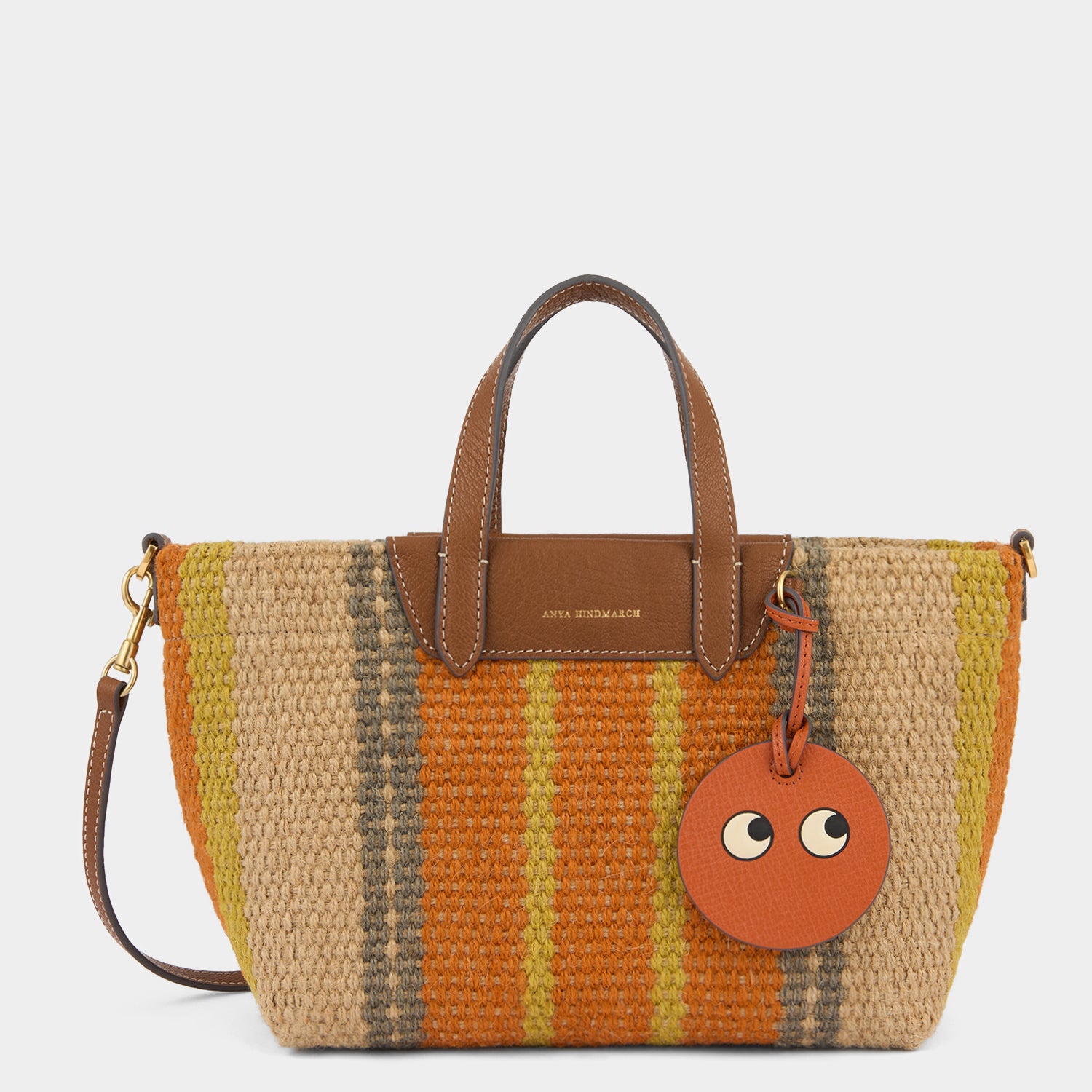 X/S Jute Cross-body Tote -

          
            Jute/Goat Leather in Orange/Multi -
          

          Anya Hindmarch US
