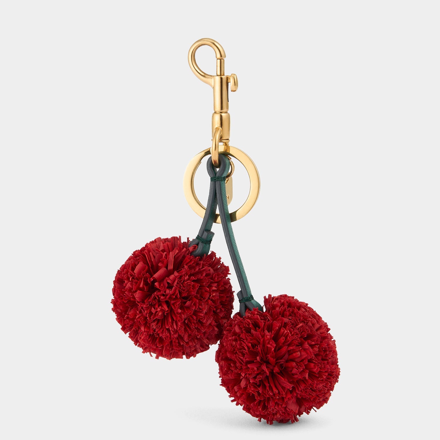 Raffia Cherries Charm -

          
            Raffia/Satin Leather in Red -
          

          Anya Hindmarch US
