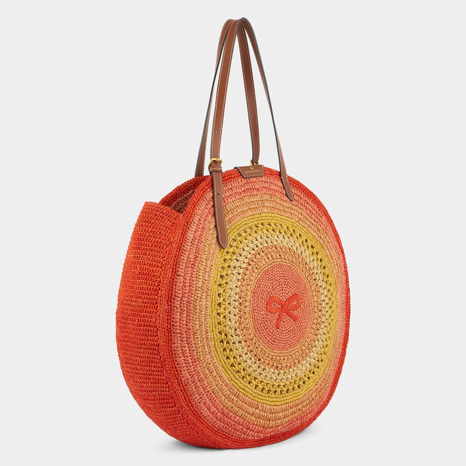 Raffia Round Bow Tote -

          
            Raffia in Orange/Multi -
          

          Anya Hindmarch US
