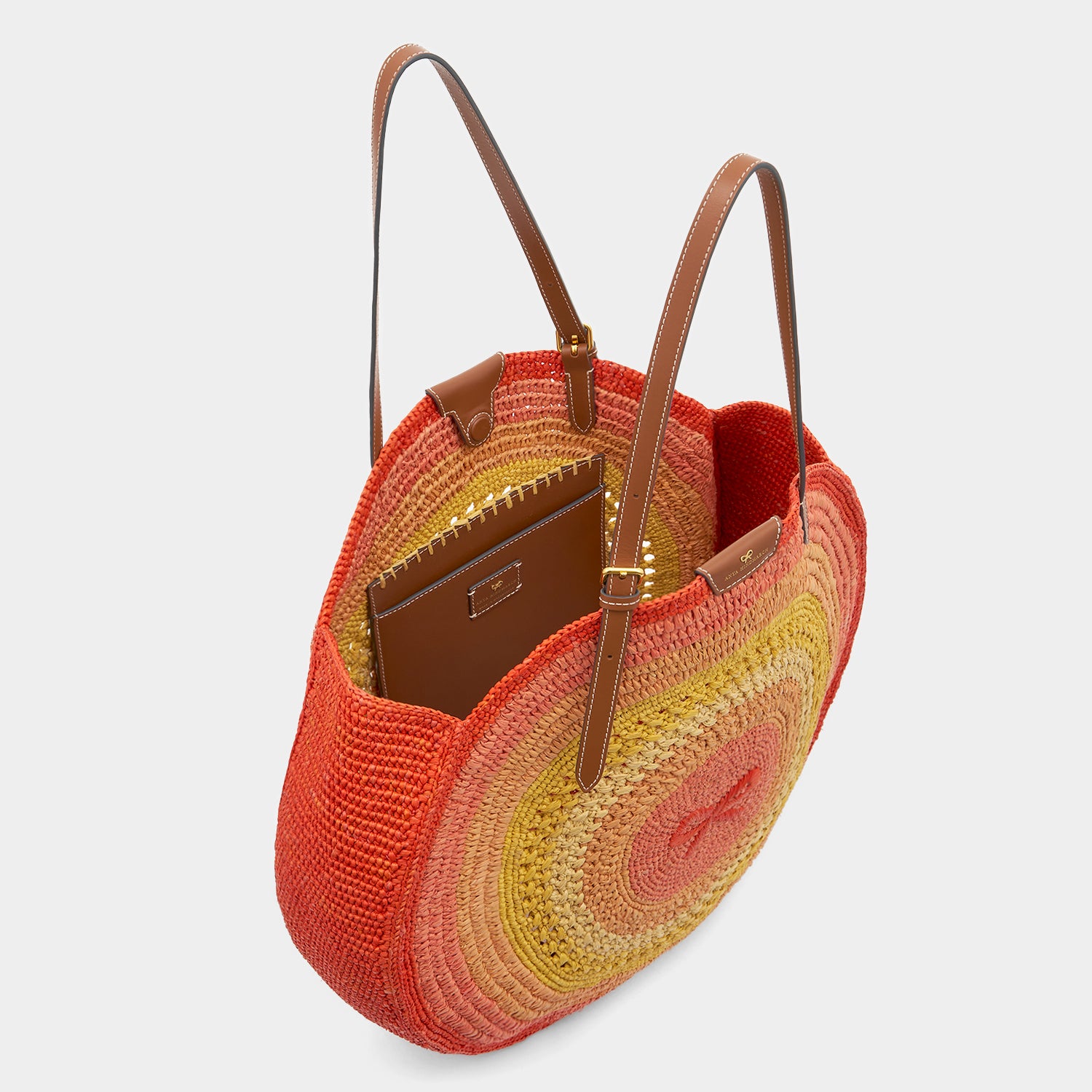 Raffia Round Bow Tote -

          
            Raffia in Orange/Multi -
          

          Anya Hindmarch US
