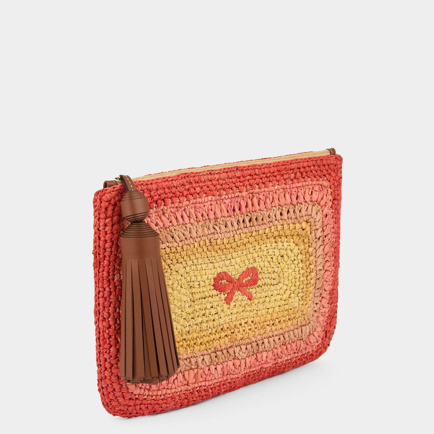 Raffia Tassel Bow Clutch -

          
            Raffia in Orange/Multi -
          

          Anya Hindmarch US
