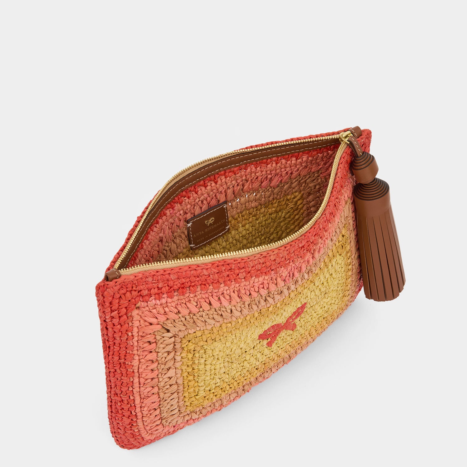 Raffia Tassel Bow Clutch -

          
            Raffia in Orange/Multi -
          

          Anya Hindmarch US
