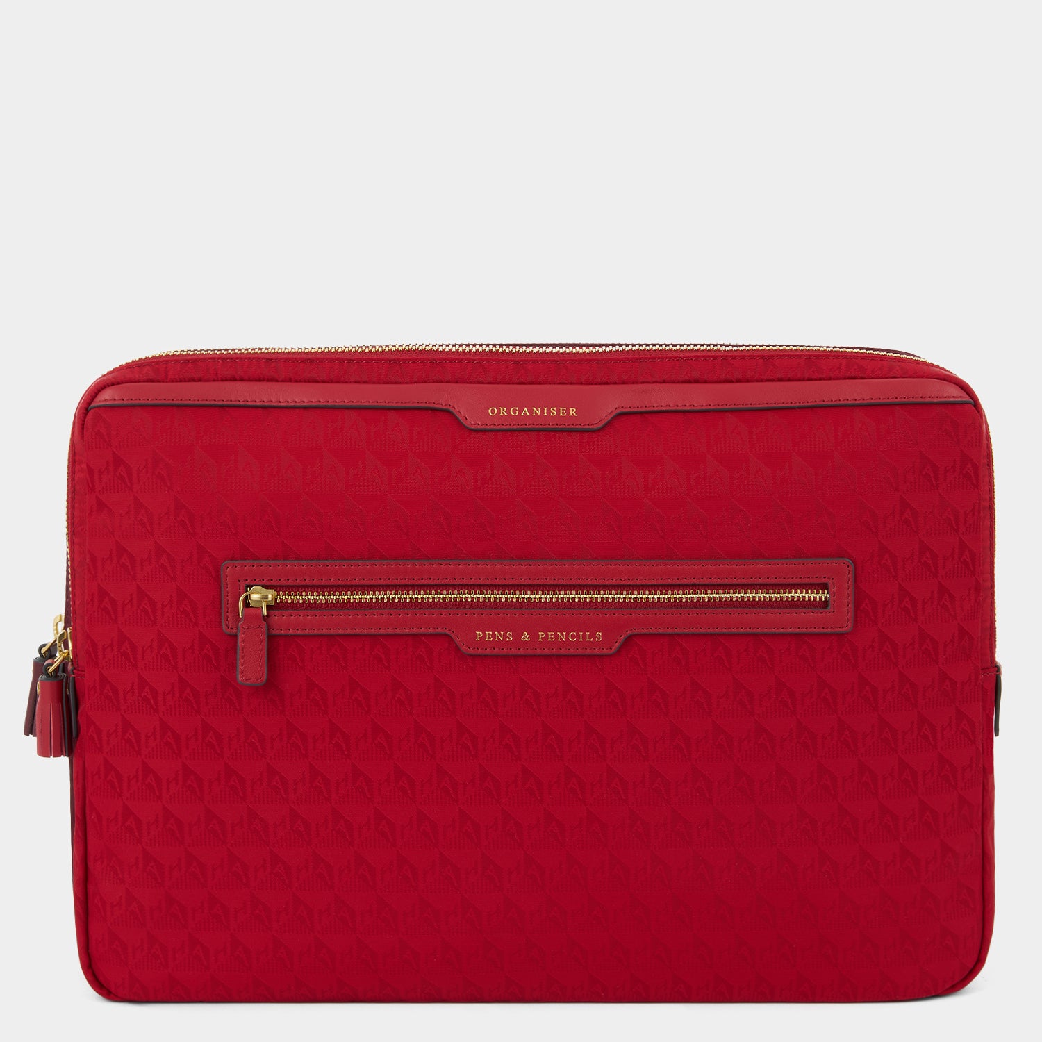 Double Laptop Organiser Case -

          
            Jacquard Nylon in Red/Medium Red -
          

          Anya Hindmarch US
