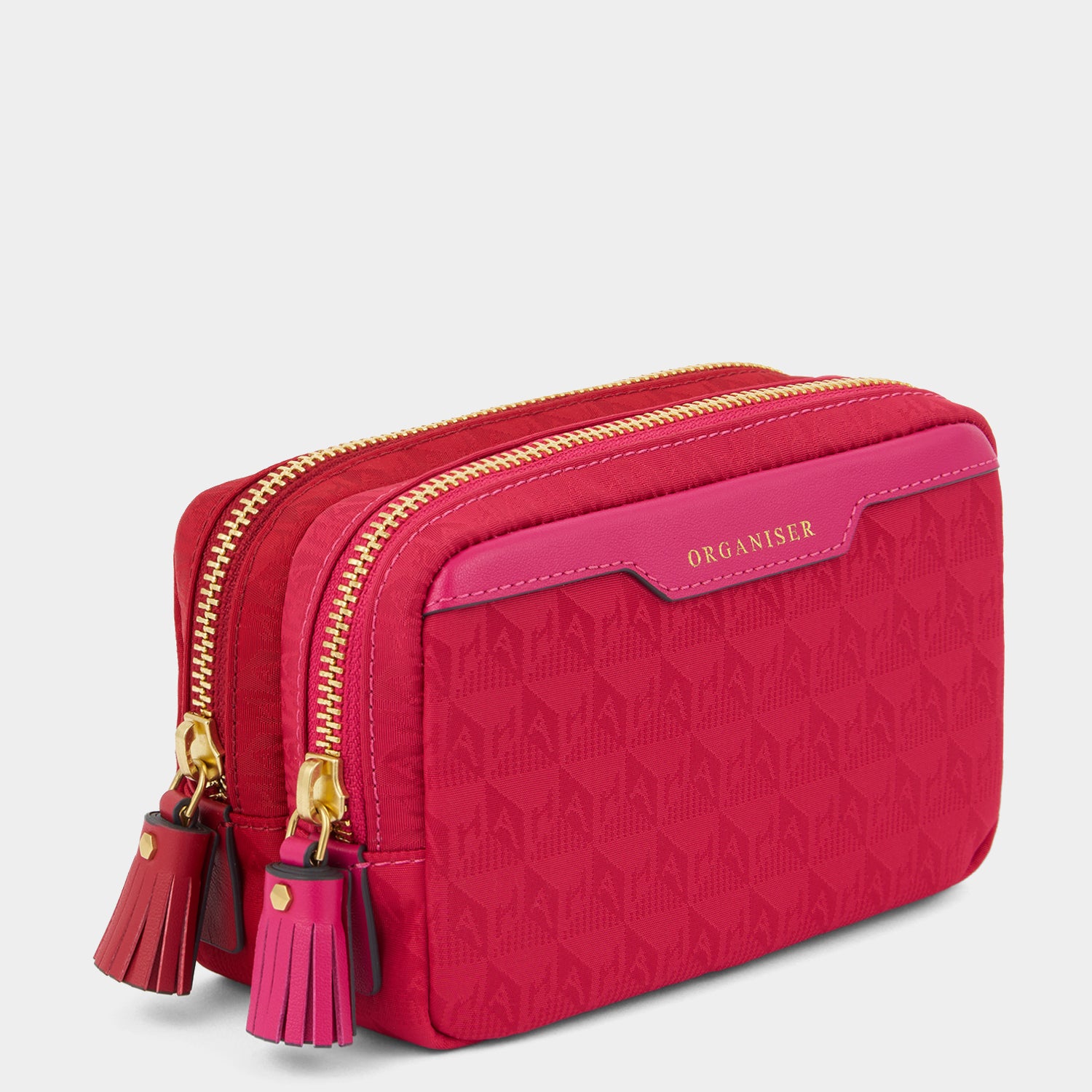 Organiser Duo Pouch -

          
            Jacquard Nylon in Magenta/Red -
          

          Anya Hindmarch US
