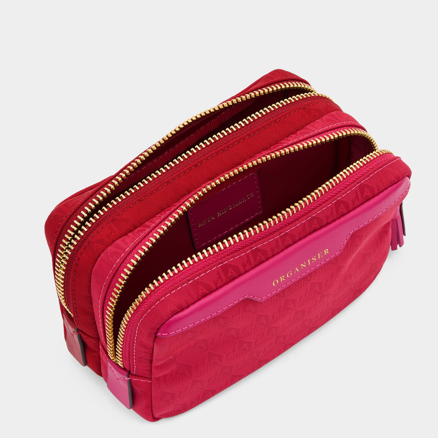 Organiser Duo Pouch -

          
            Jacquard Nylon in Magenta/Red -
          

          Anya Hindmarch US
