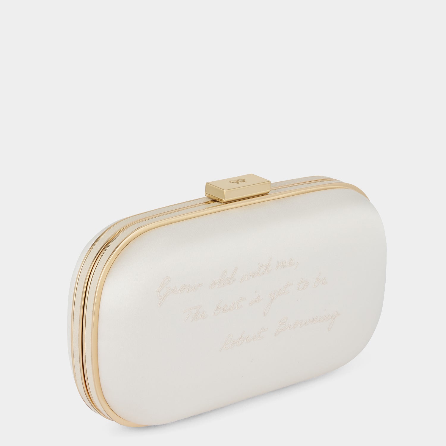 Marano Bridal Clutch -

          
            Satin/Suede Leather in Ivory -
          

          Anya Hindmarch US
