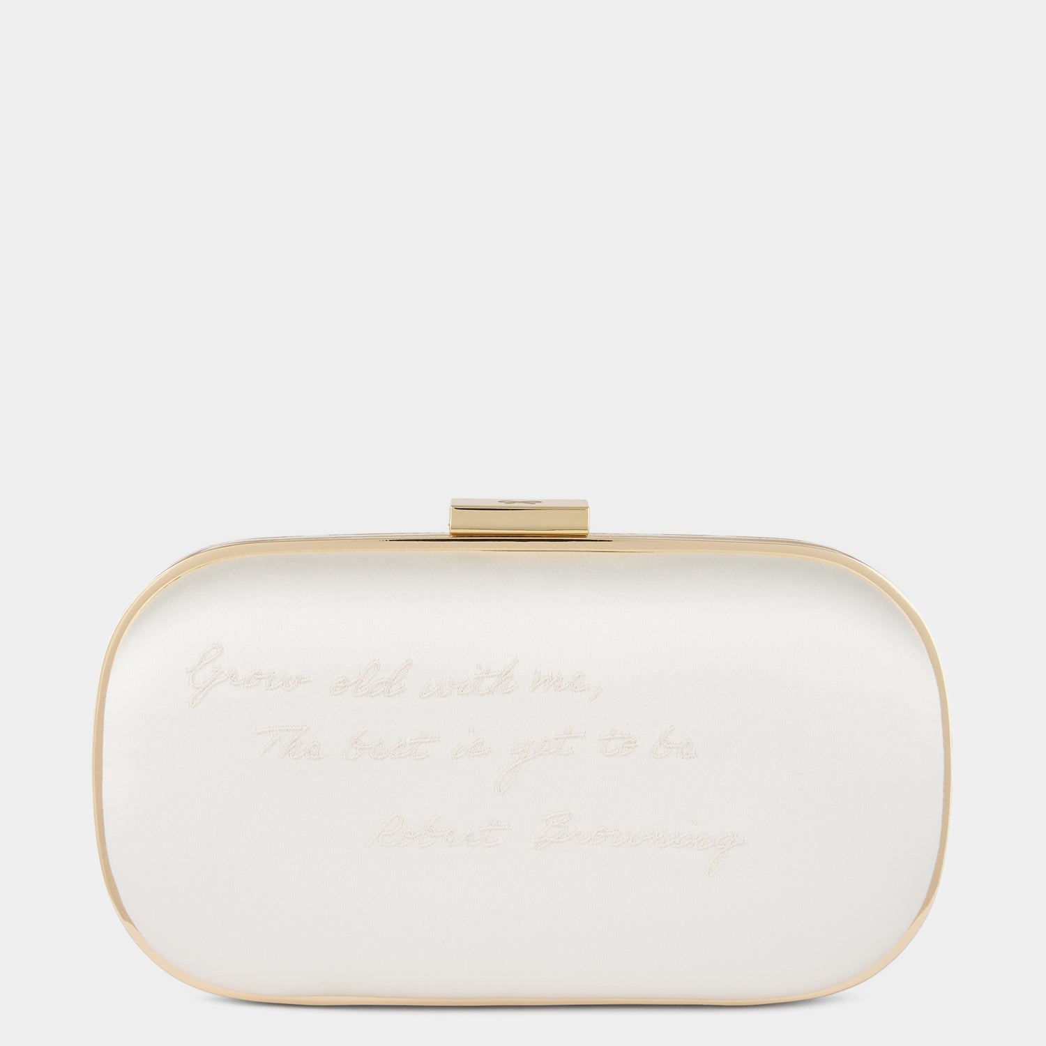 Marano Bridal Clutch -

          
            Satin/Suede Leather in Ivory -
          

          Anya Hindmarch US
