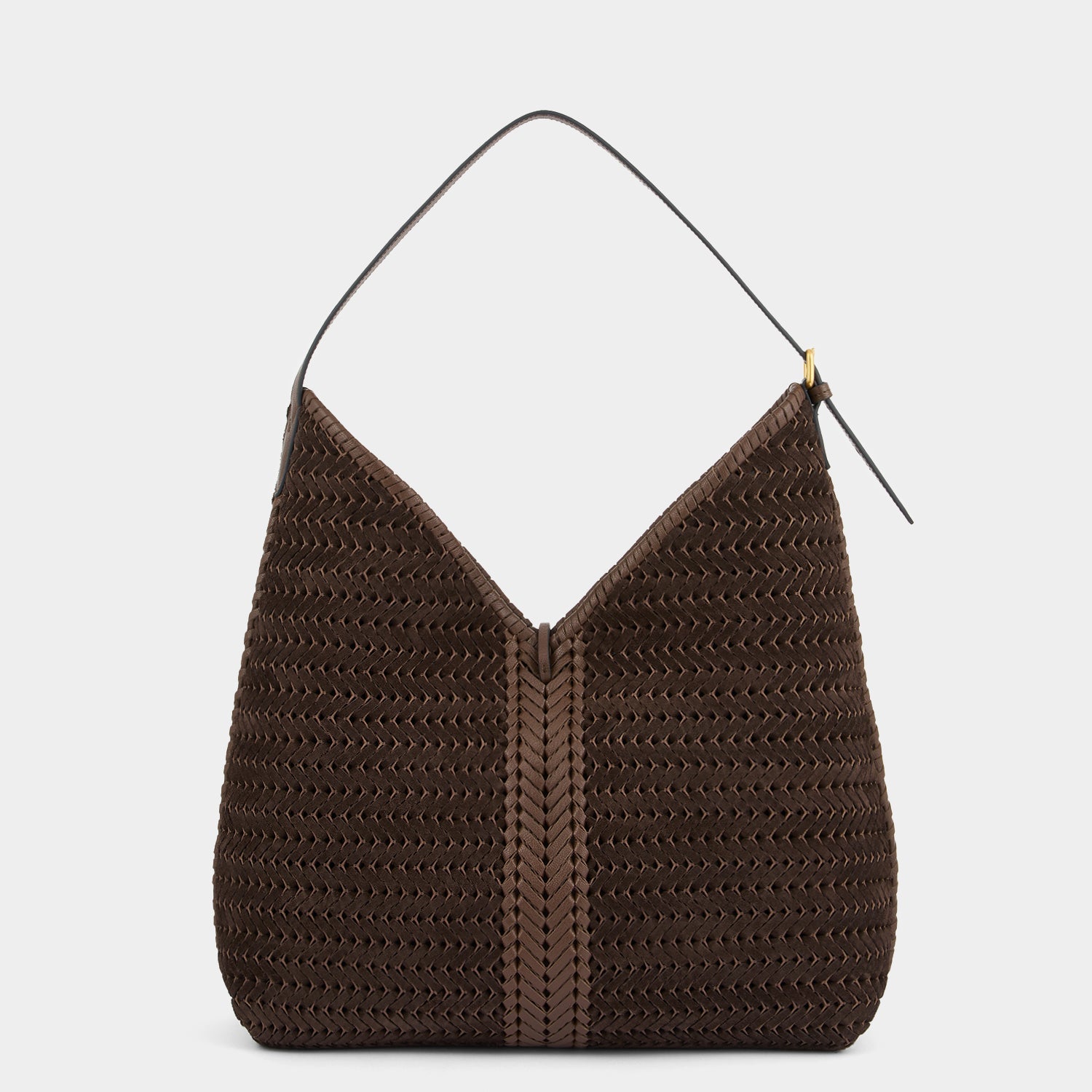 Neeson Tassel Hobo Bag -

          
            Suede Leather in Truffle -
          

          Anya Hindmarch US
