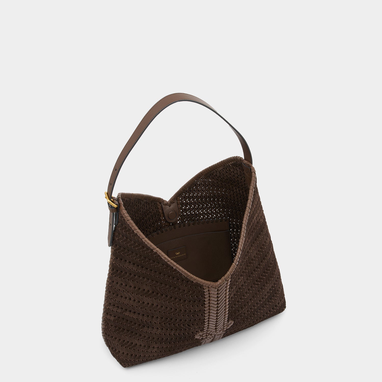 Neeson Tassel Hobo Bag -

          
            Suede Leather in Truffle -
          

          Anya Hindmarch US
