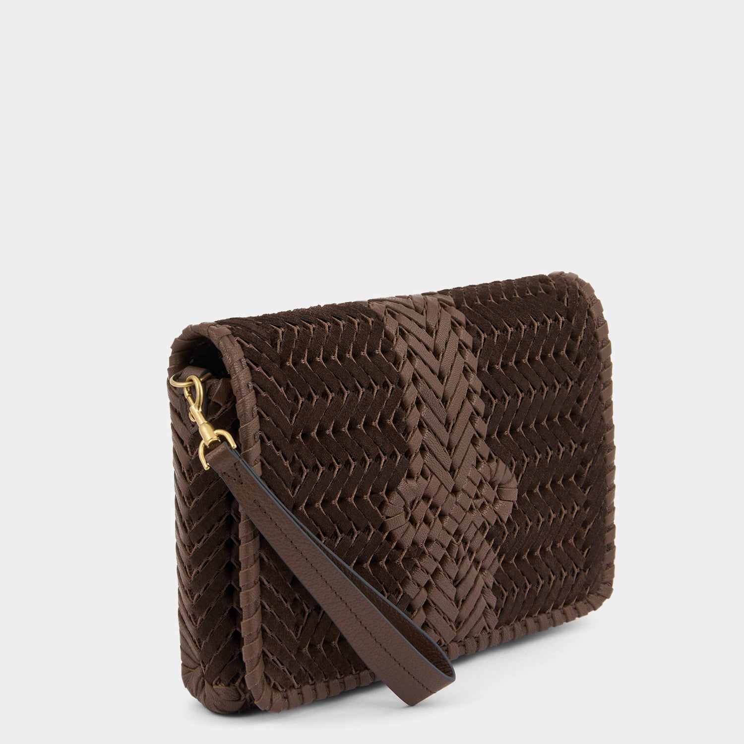 Neeson Cross-body -

          
            Suede Leather in Truffle -
          

          Anya Hindmarch US
