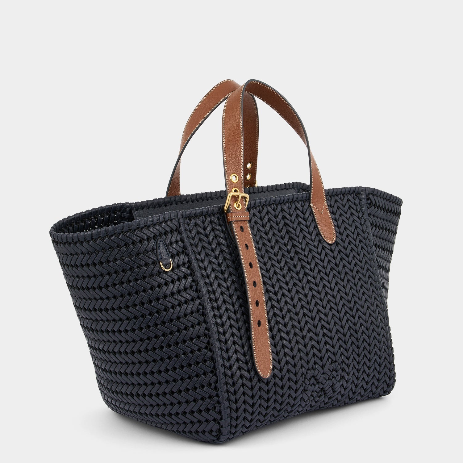 Neeson Square Tote -

          
            Capra Leather in Marine -
          

          Anya Hindmarch US
