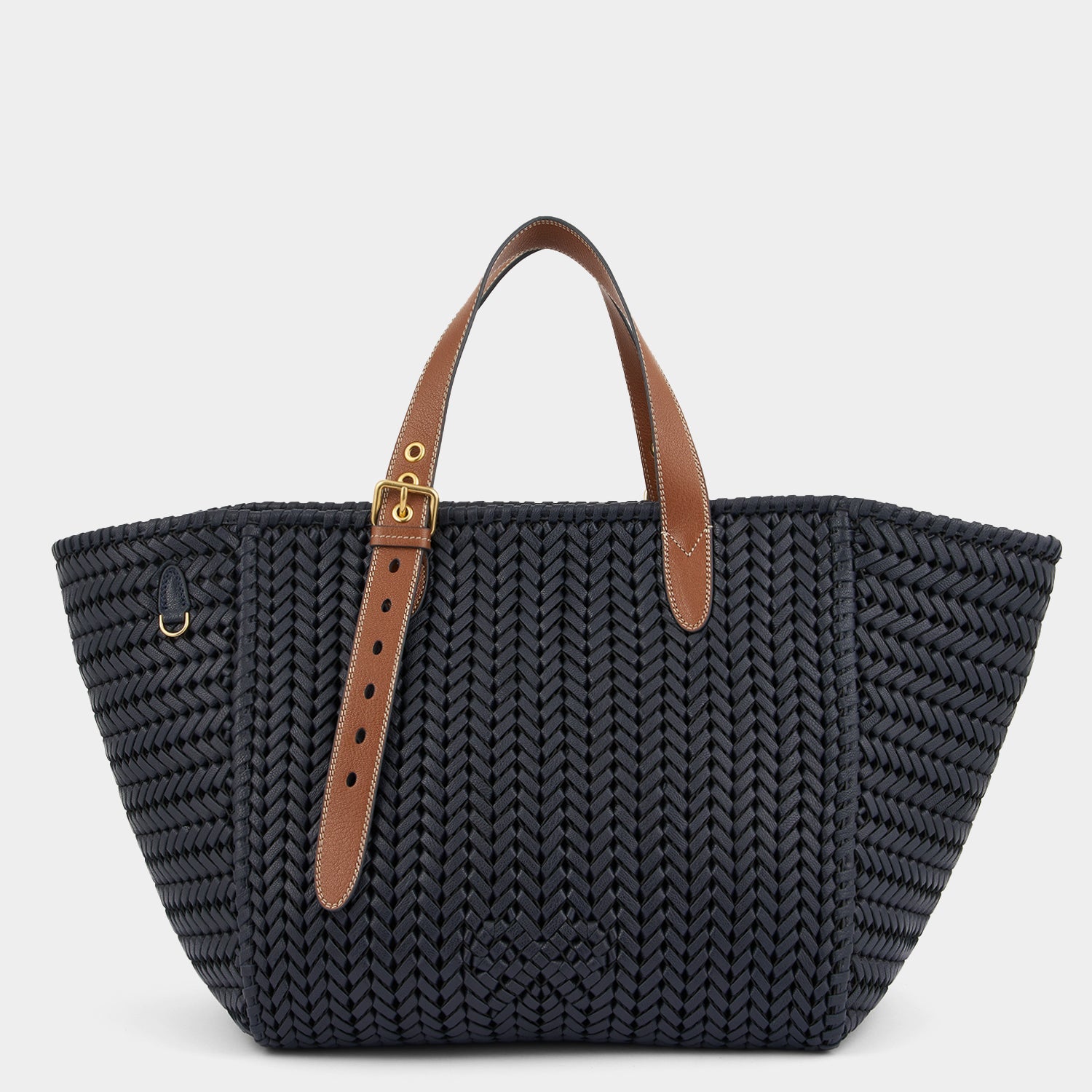 Neeson Square Tote -

          
            Capra Leather in Marine -
          

          Anya Hindmarch US
