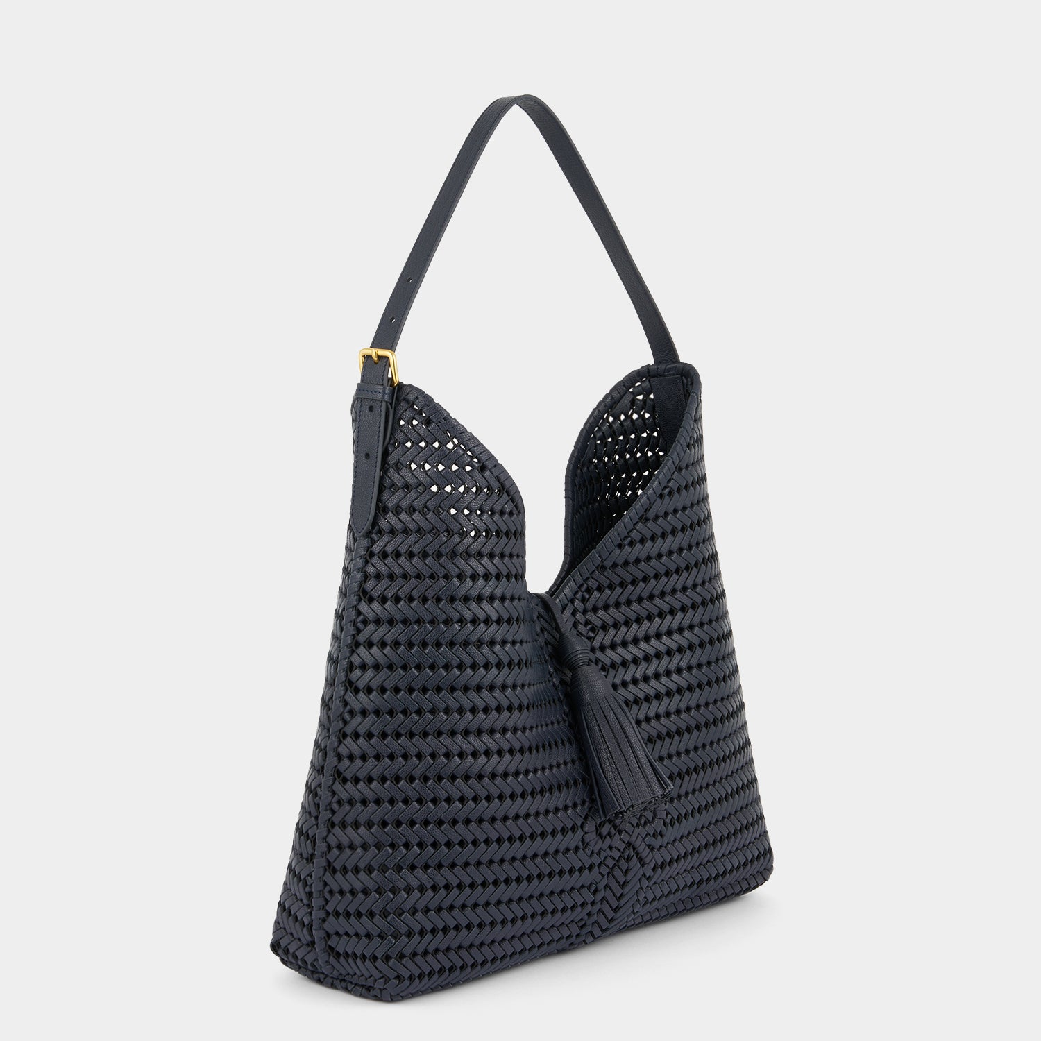 Neeson Tassel Hobo Bag -

          
            Capra Leather in Marine -
          

          Anya Hindmarch US
